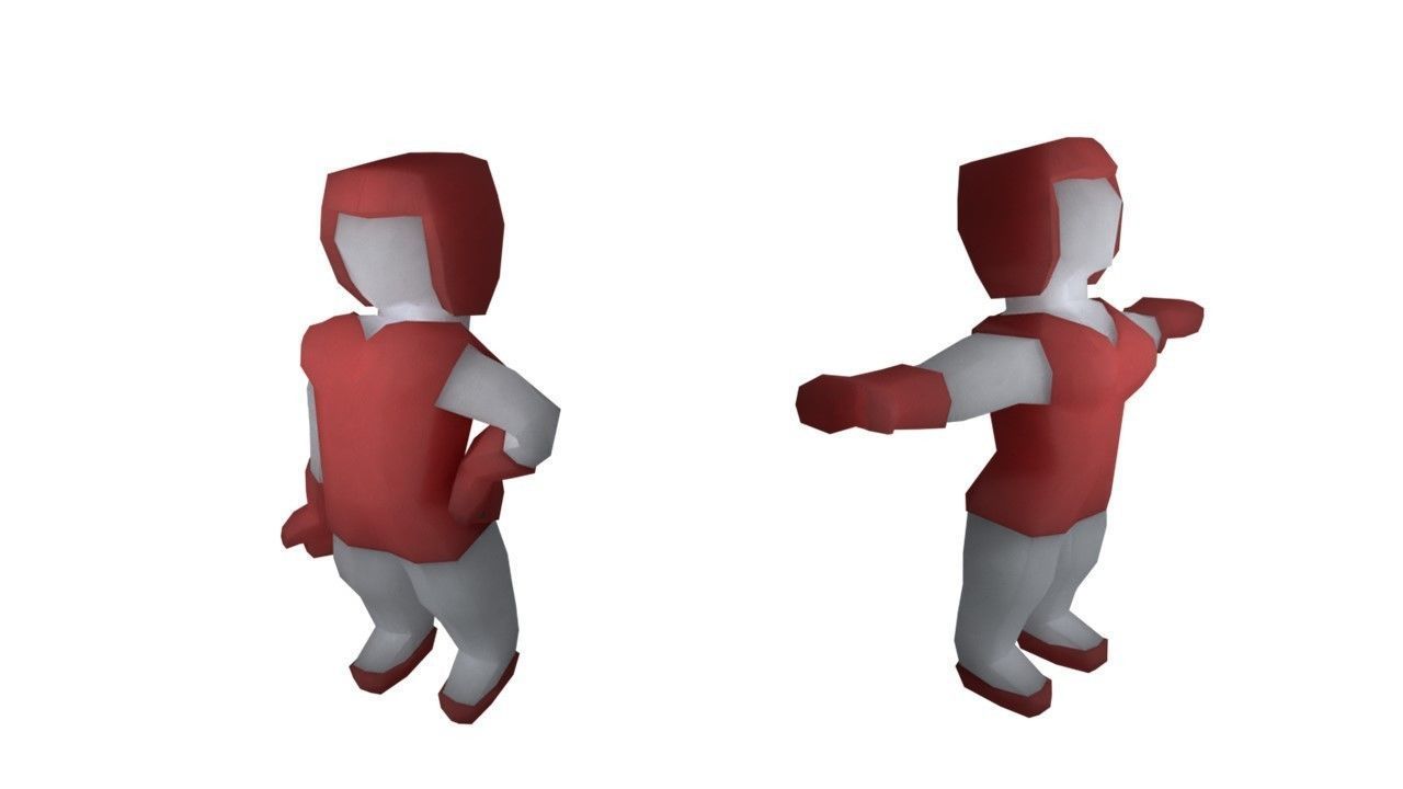 create your origami character RIGGED Low-poly 3D model_2