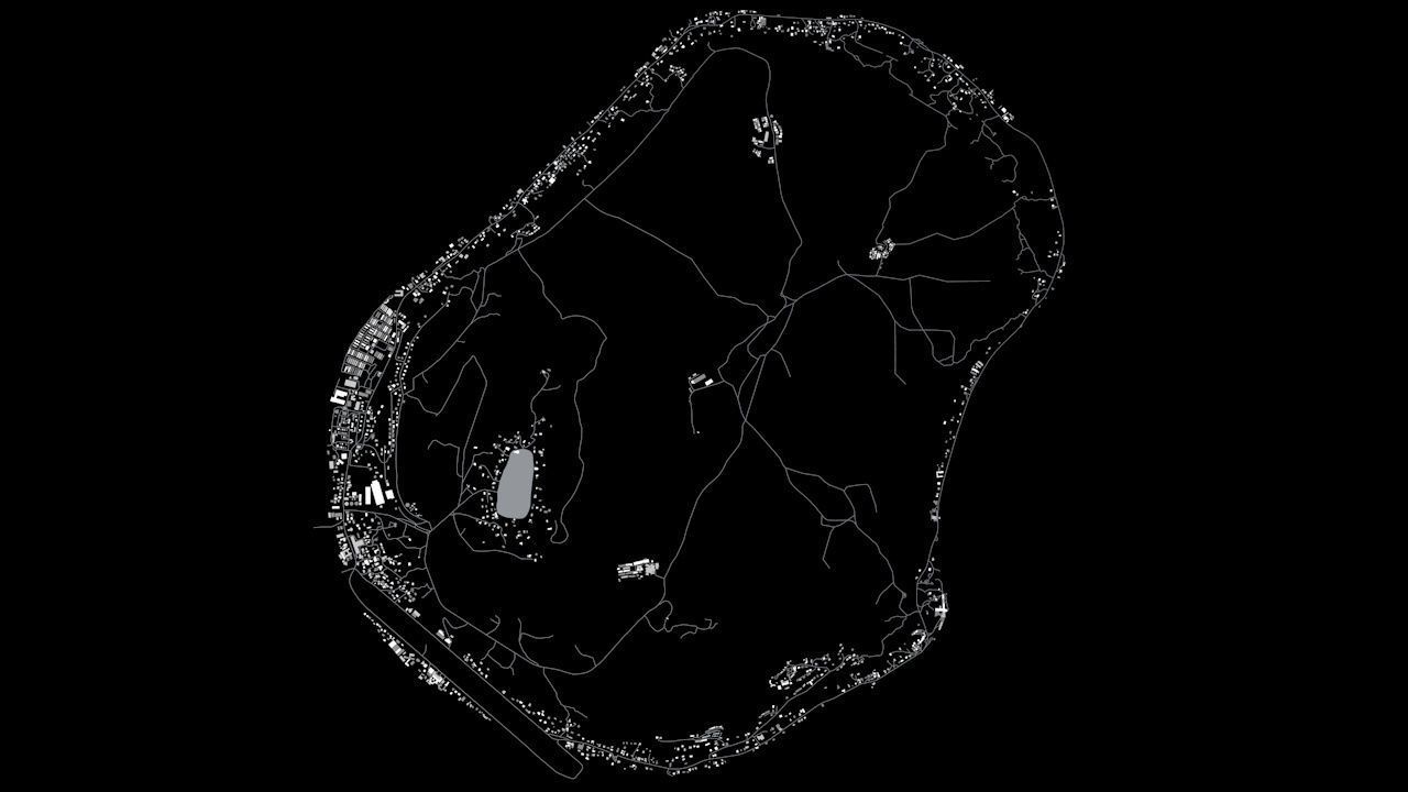 Nauru Road Network and Buildings 3D model_8