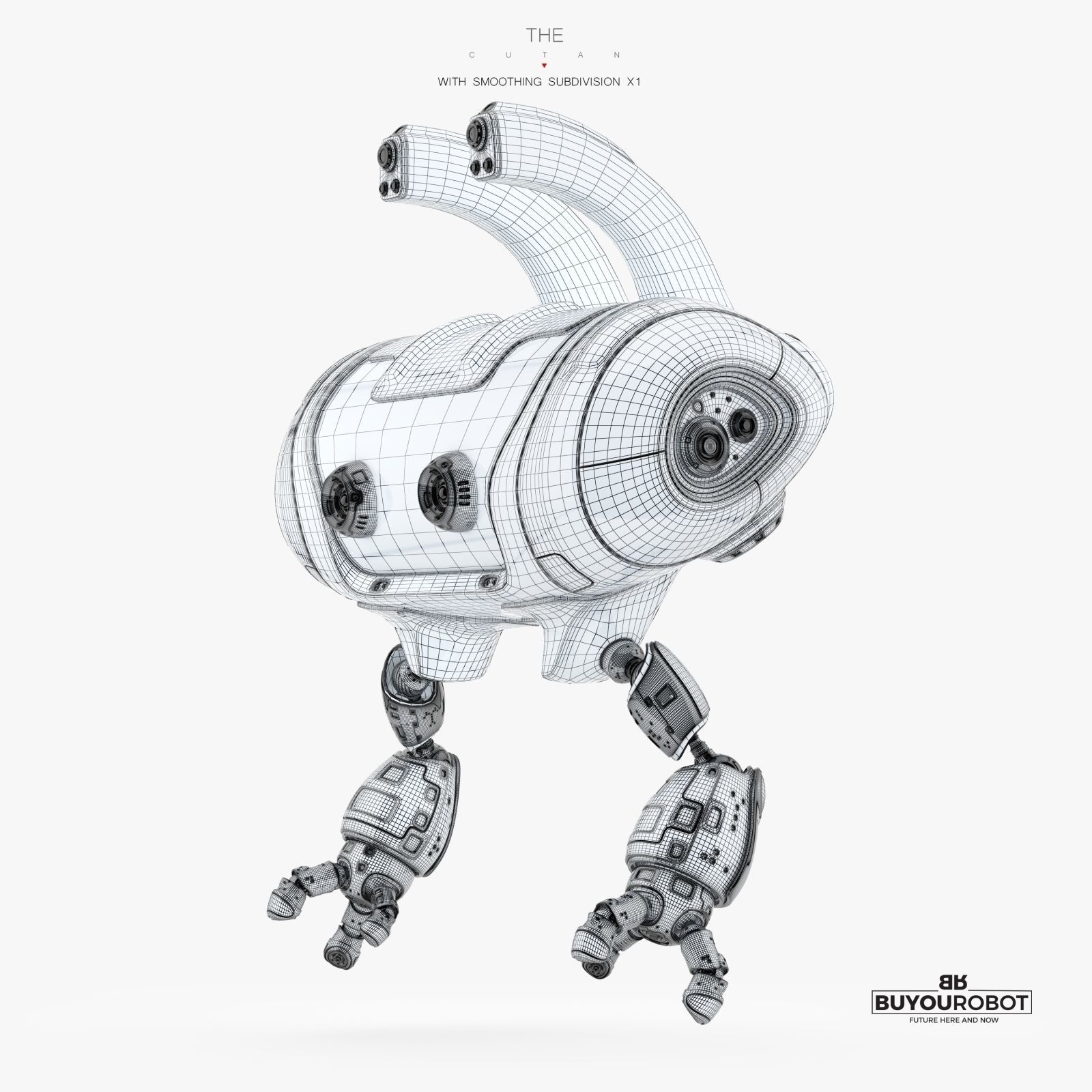 Funny Aerial CUTAN drone 3D model_5