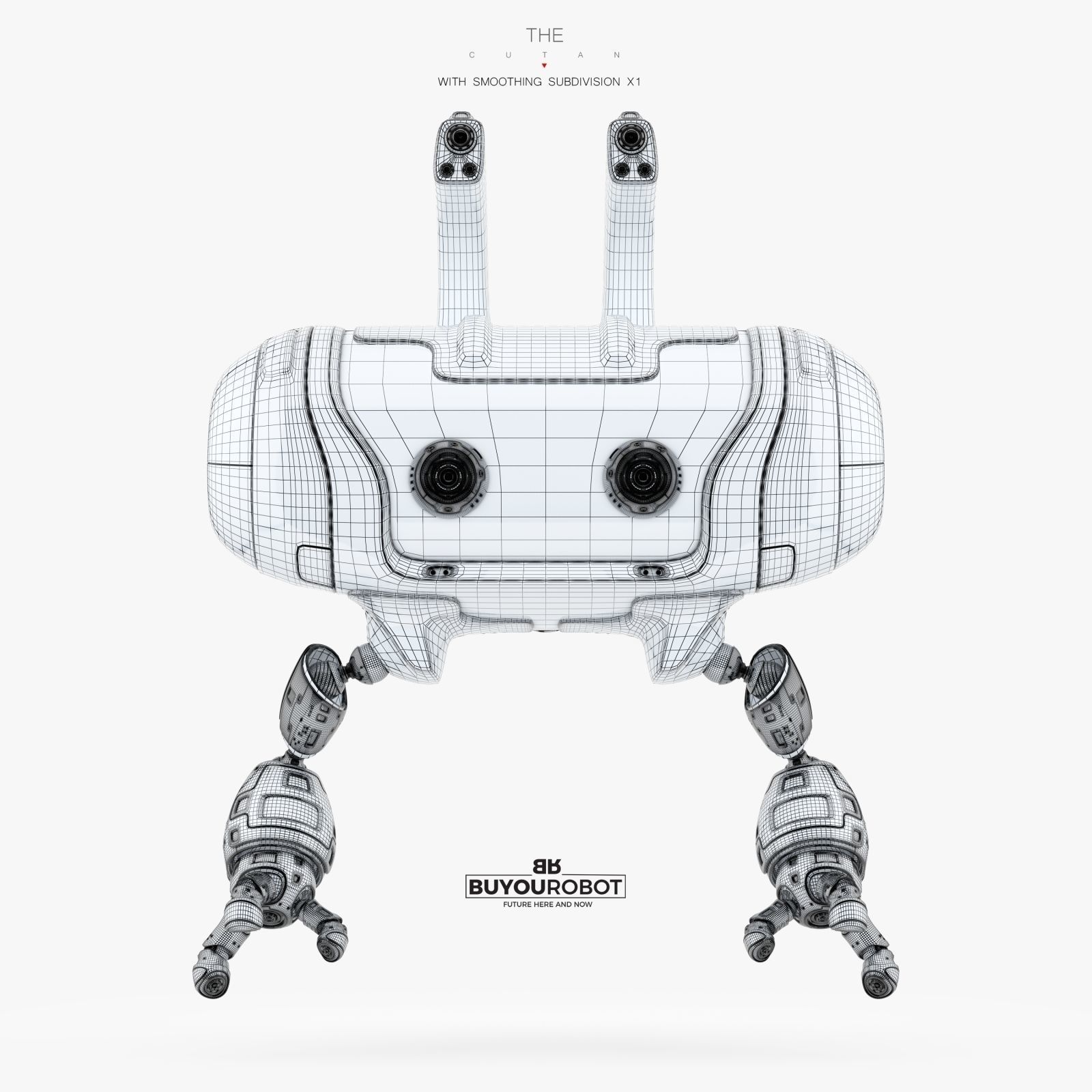 Funny Aerial CUTAN drone 3D model_4
