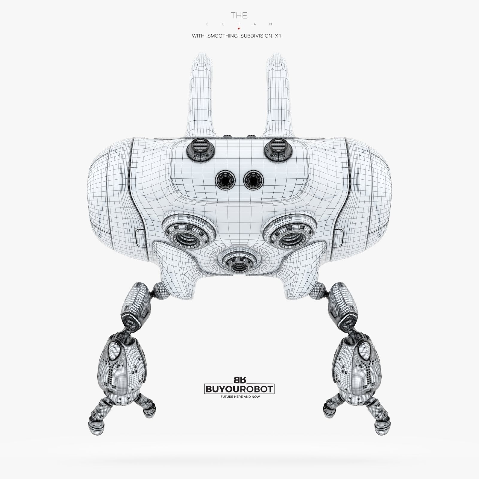 Funny Aerial CUTAN drone 3D model_6