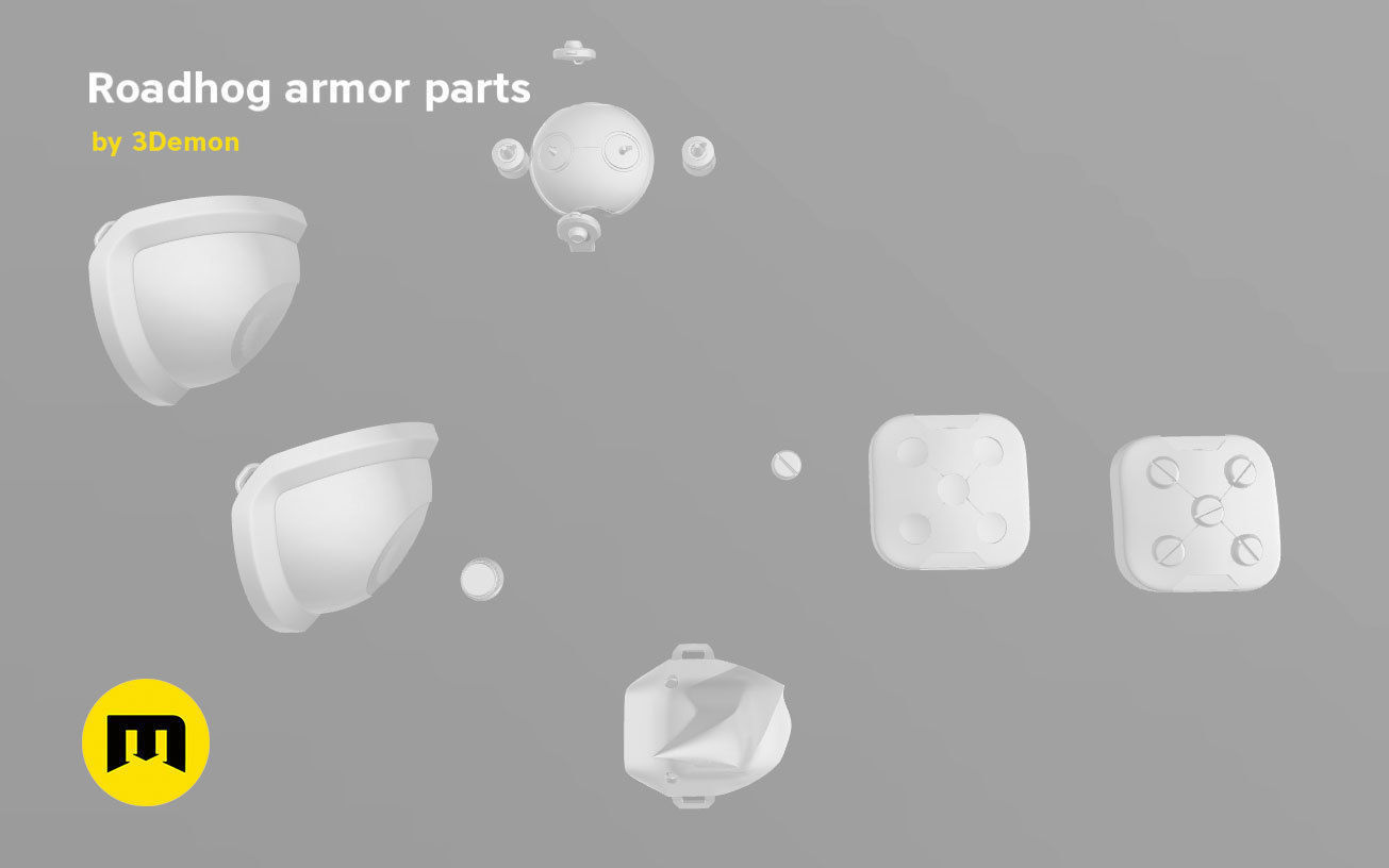 Roadhog more armor pieces 3D print model_2