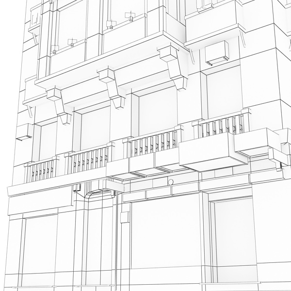 Photorealistic Low Poly Building 3D model_11