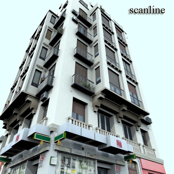 Photorealistic Low Poly Building 3D model_8