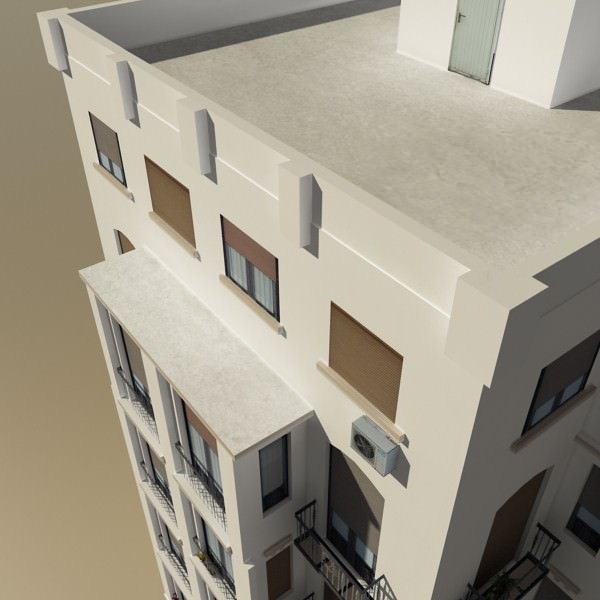 Photorealistic Low Poly Building 3D model_7