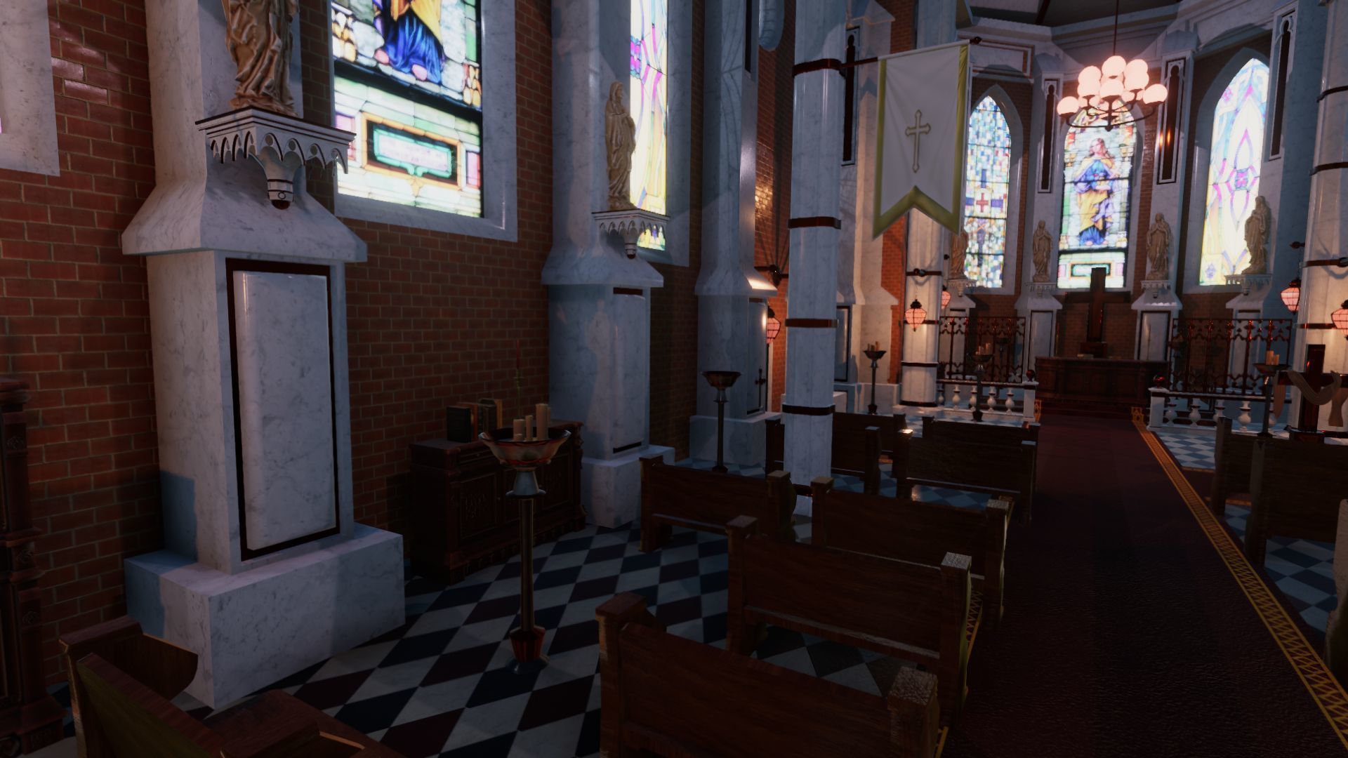 Cathedral Update  Low-poly 3D model_12