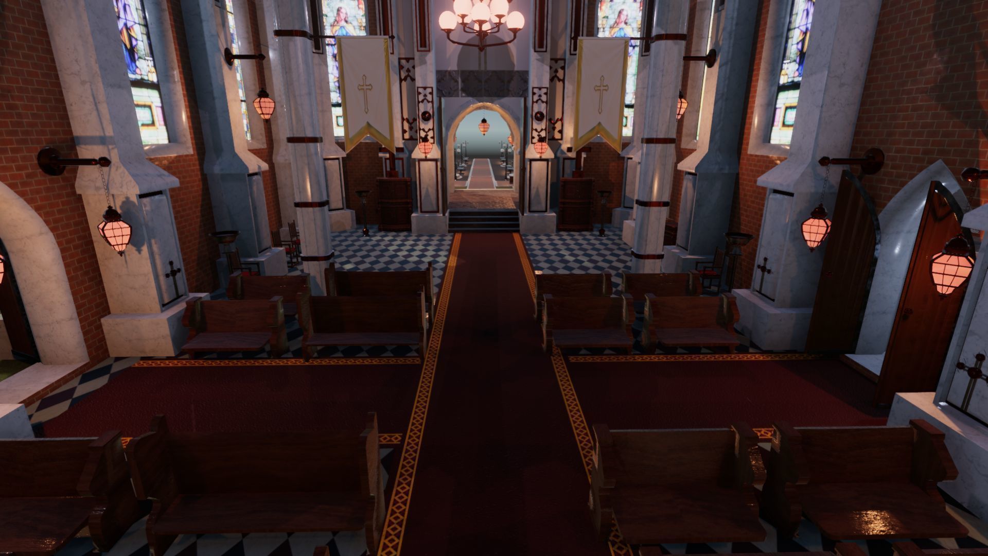 Cathedral Update  Low-poly 3D model_2