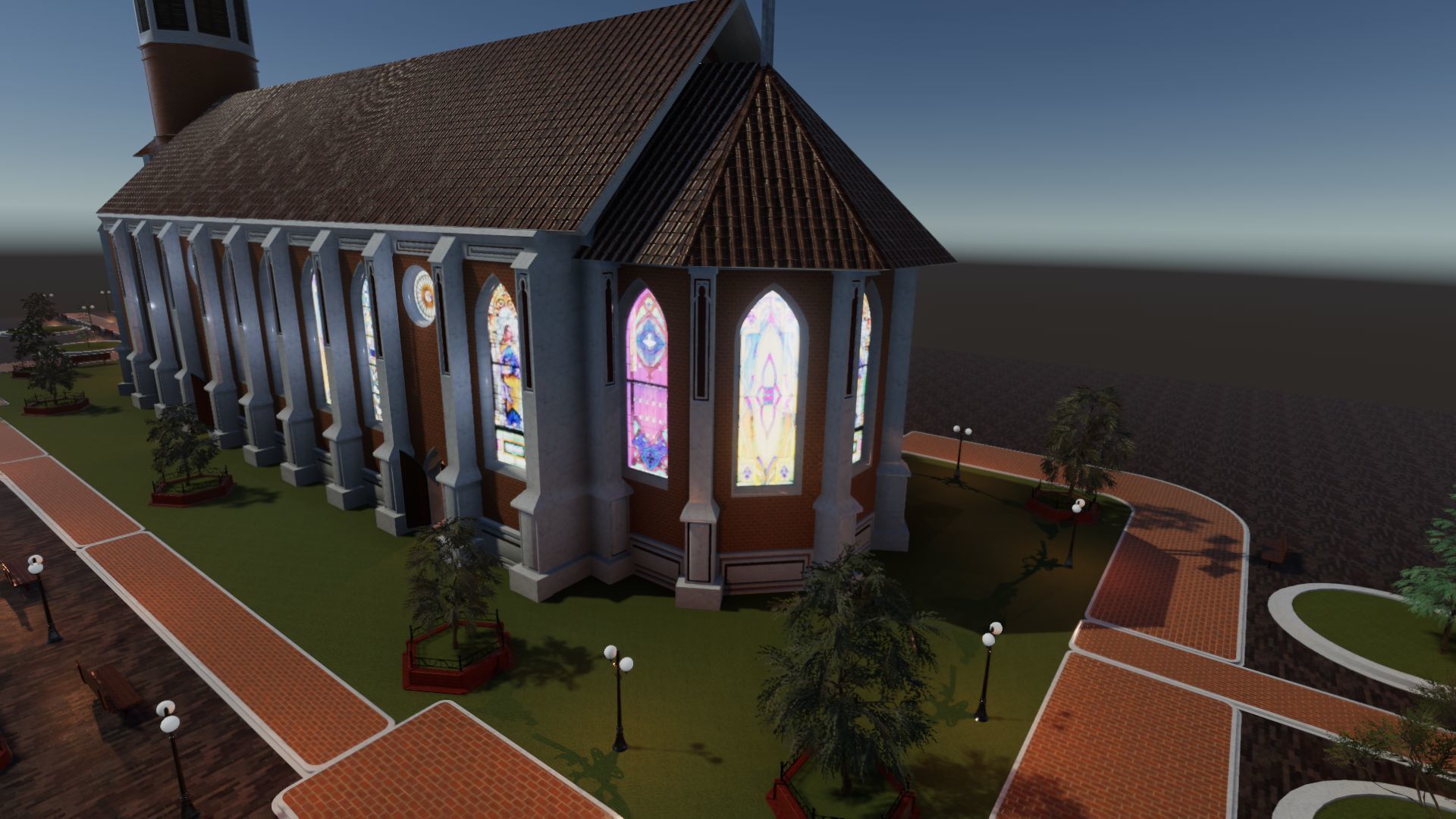 Cathedral Update  Low-poly 3D model_11