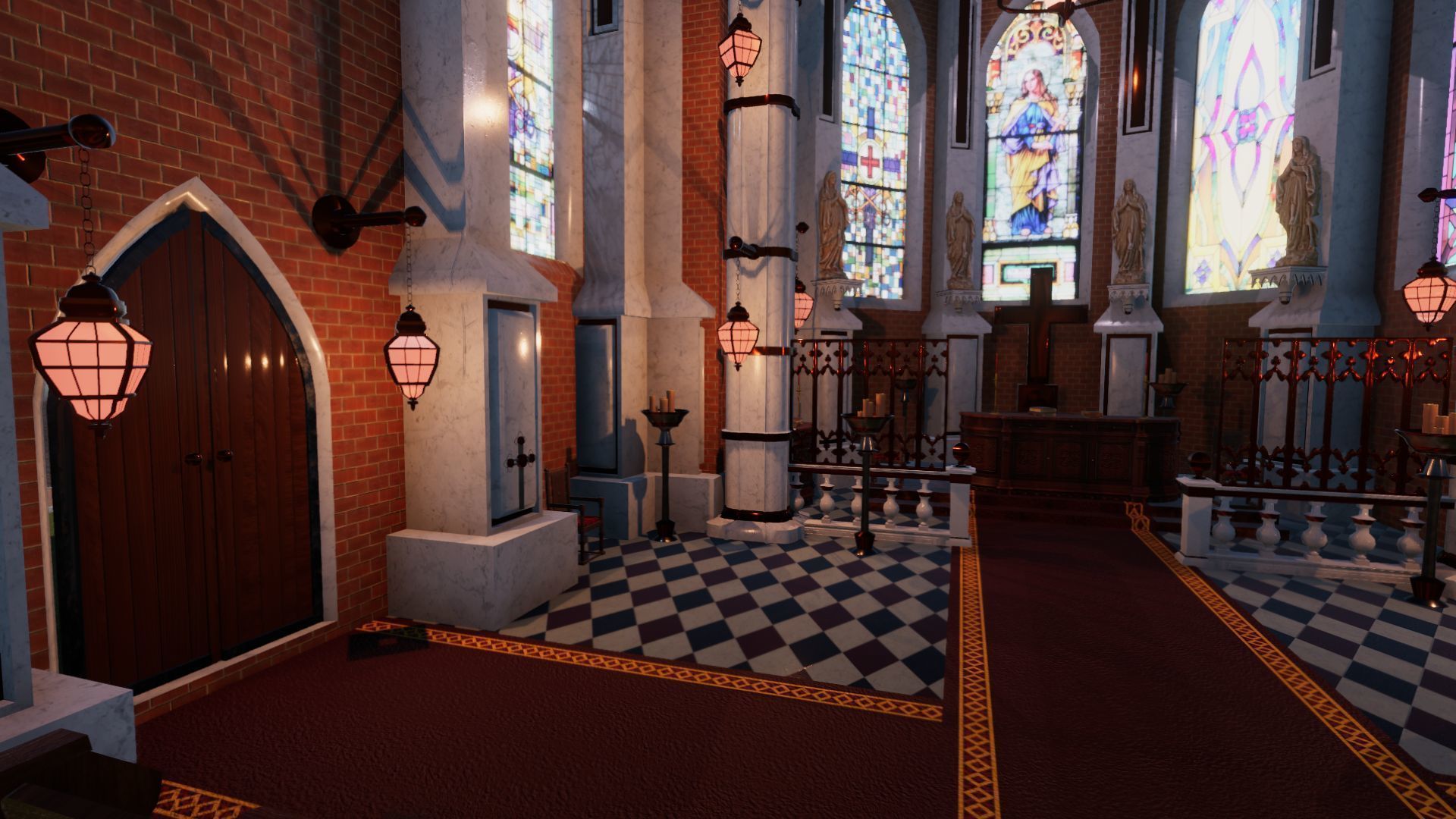 Cathedral Update  Low-poly 3D model_13
