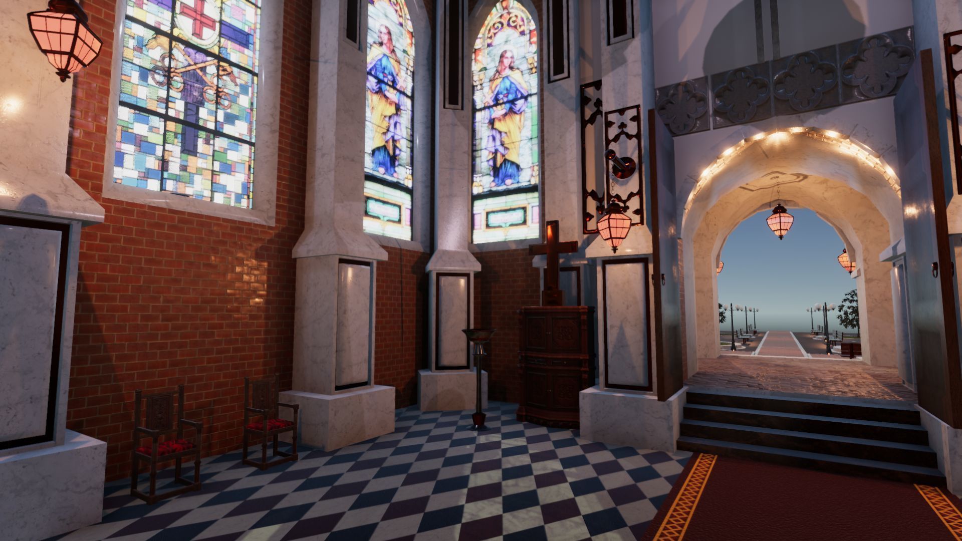 Cathedral Update  Low-poly 3D model_4