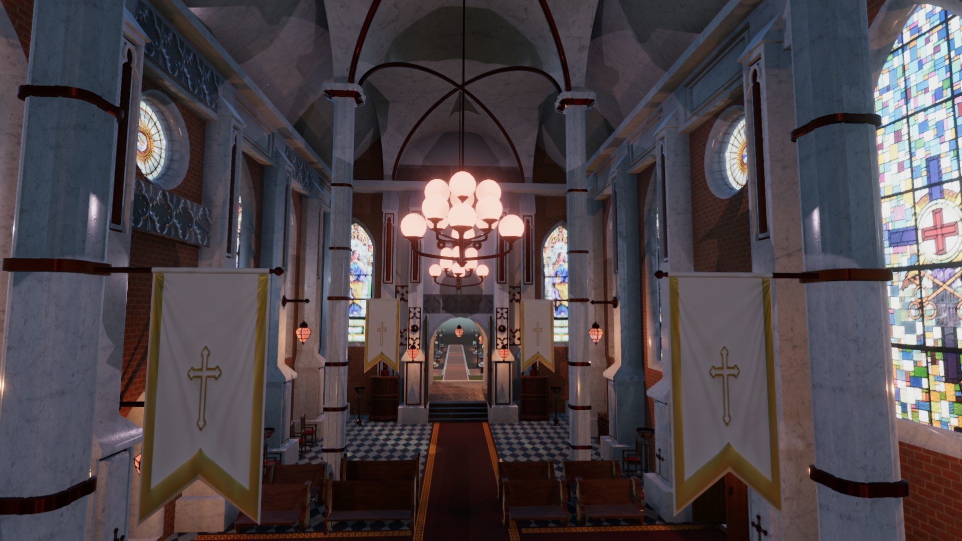 Cathedral Update  Low-poly 3D model_19