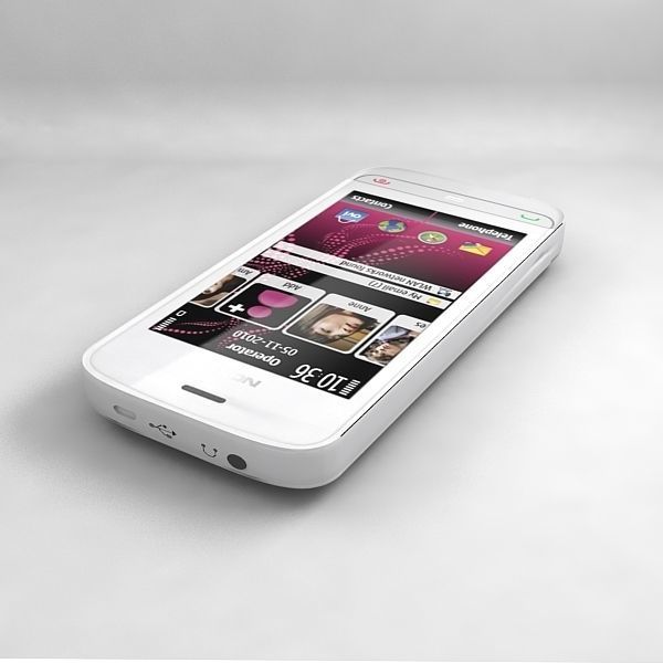 Nokia C5-06 White 3D model_4