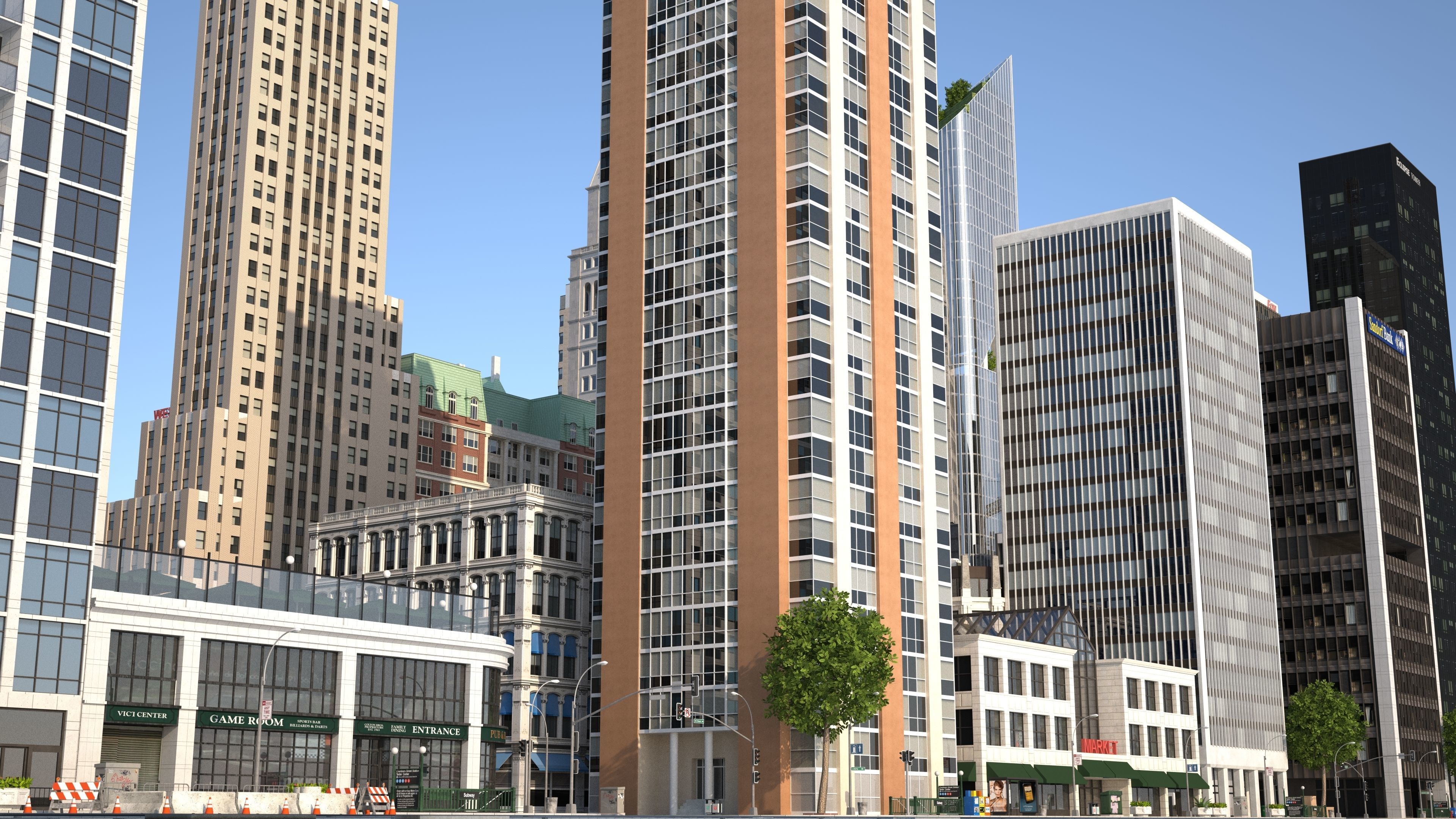 Park City Low-poly 3D model_32