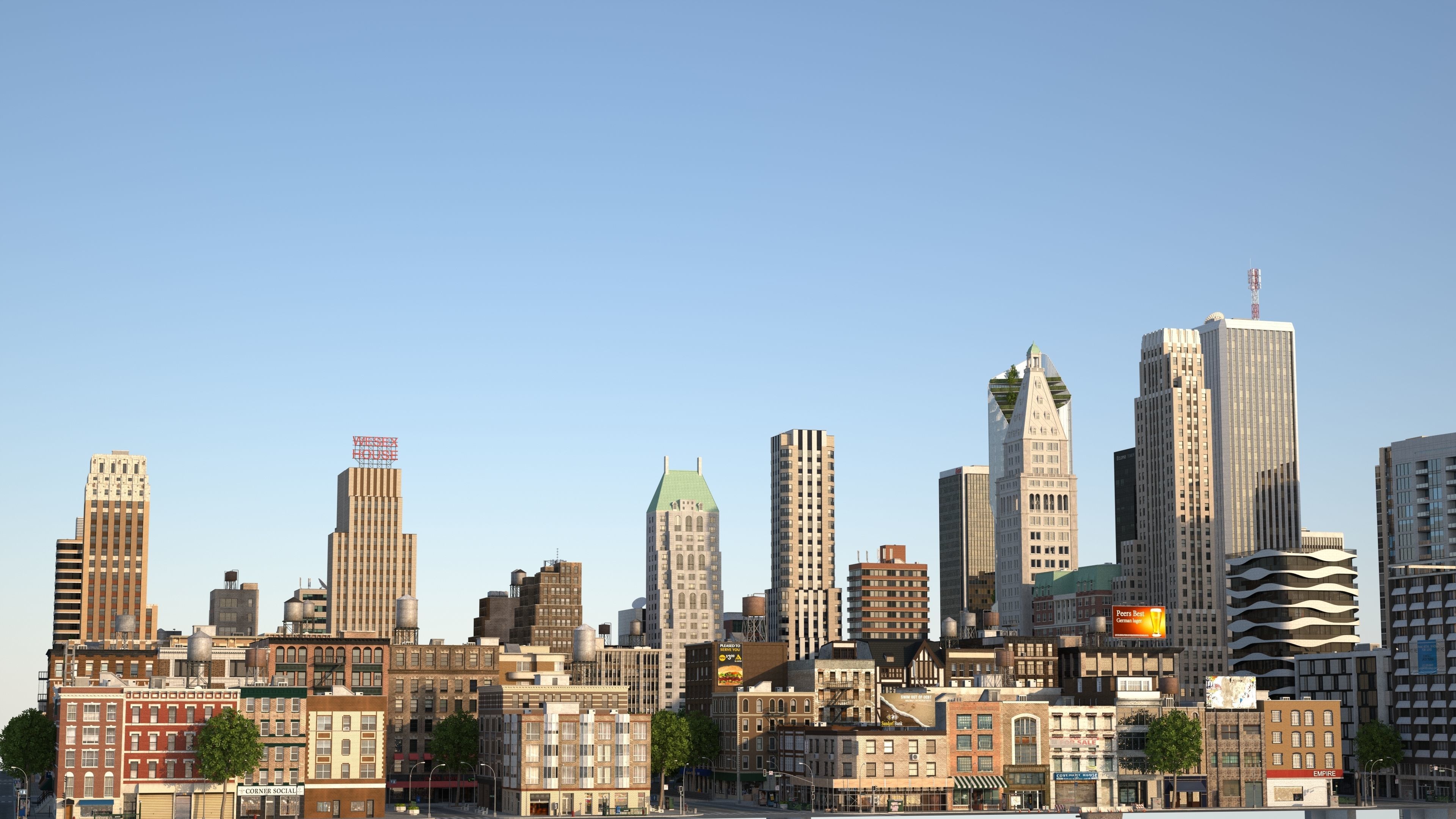 Park City Low-poly 3D model_11