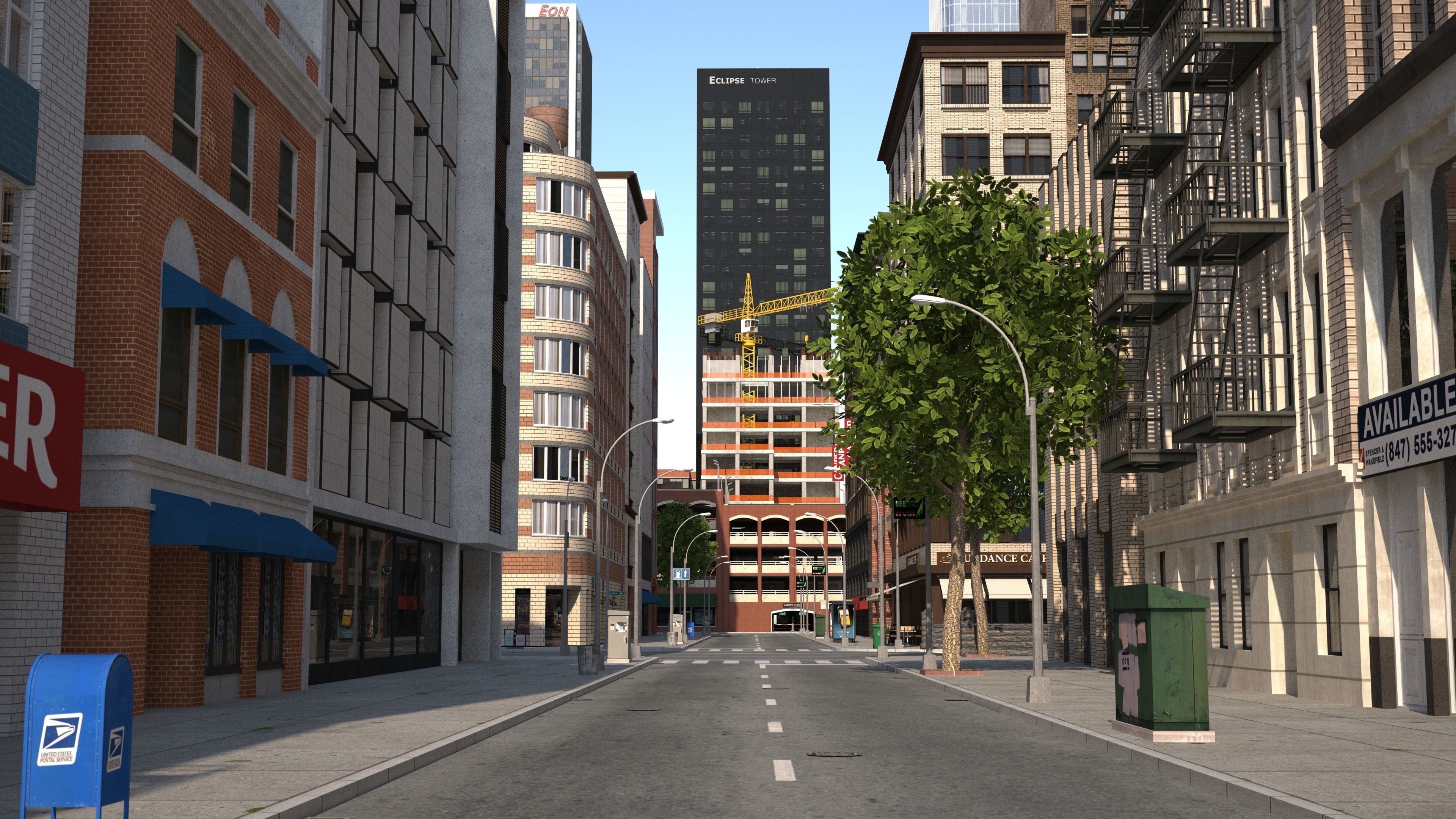 Park City Low-poly 3D model_23