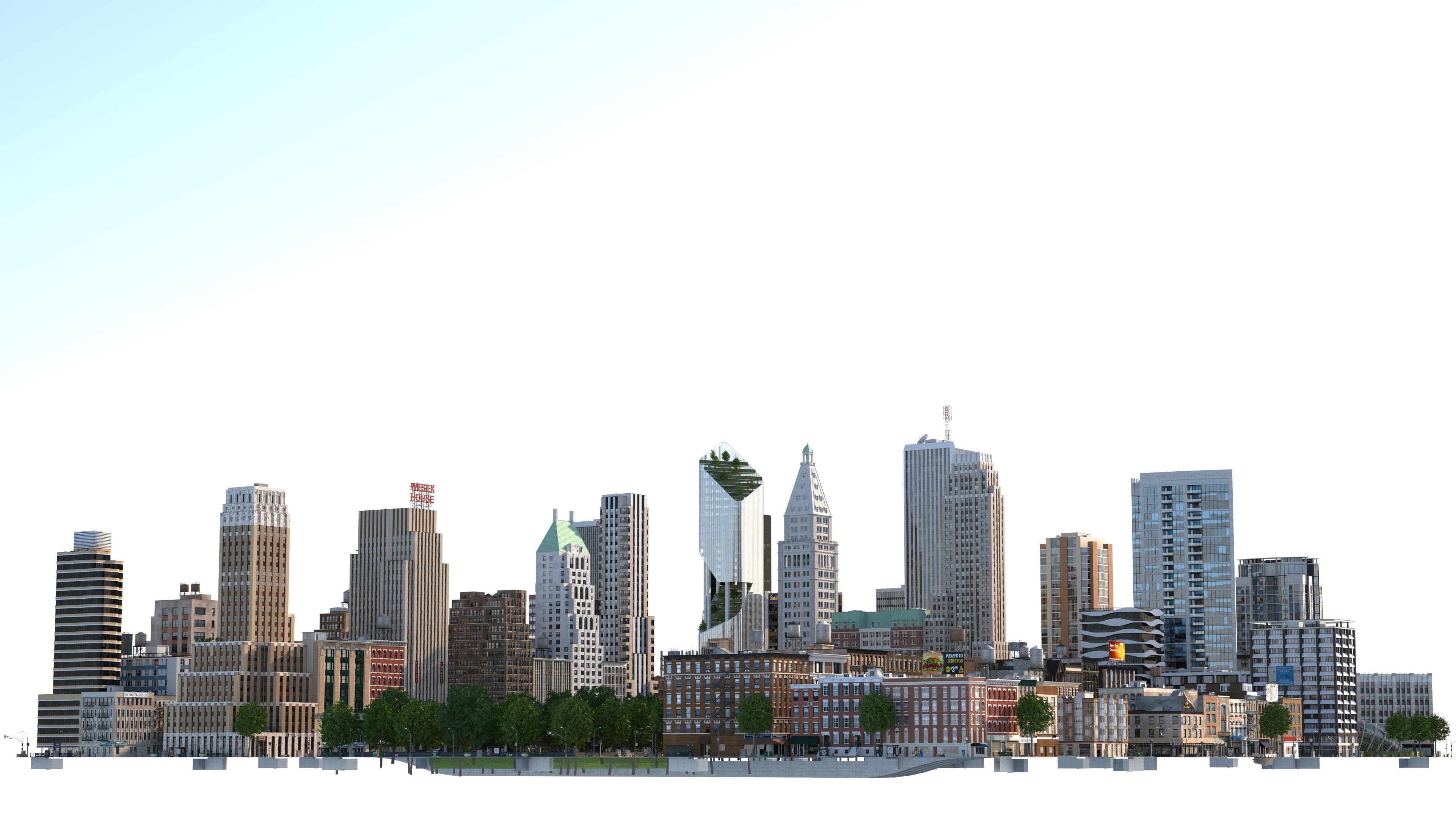 Park City Low-poly 3D model_37