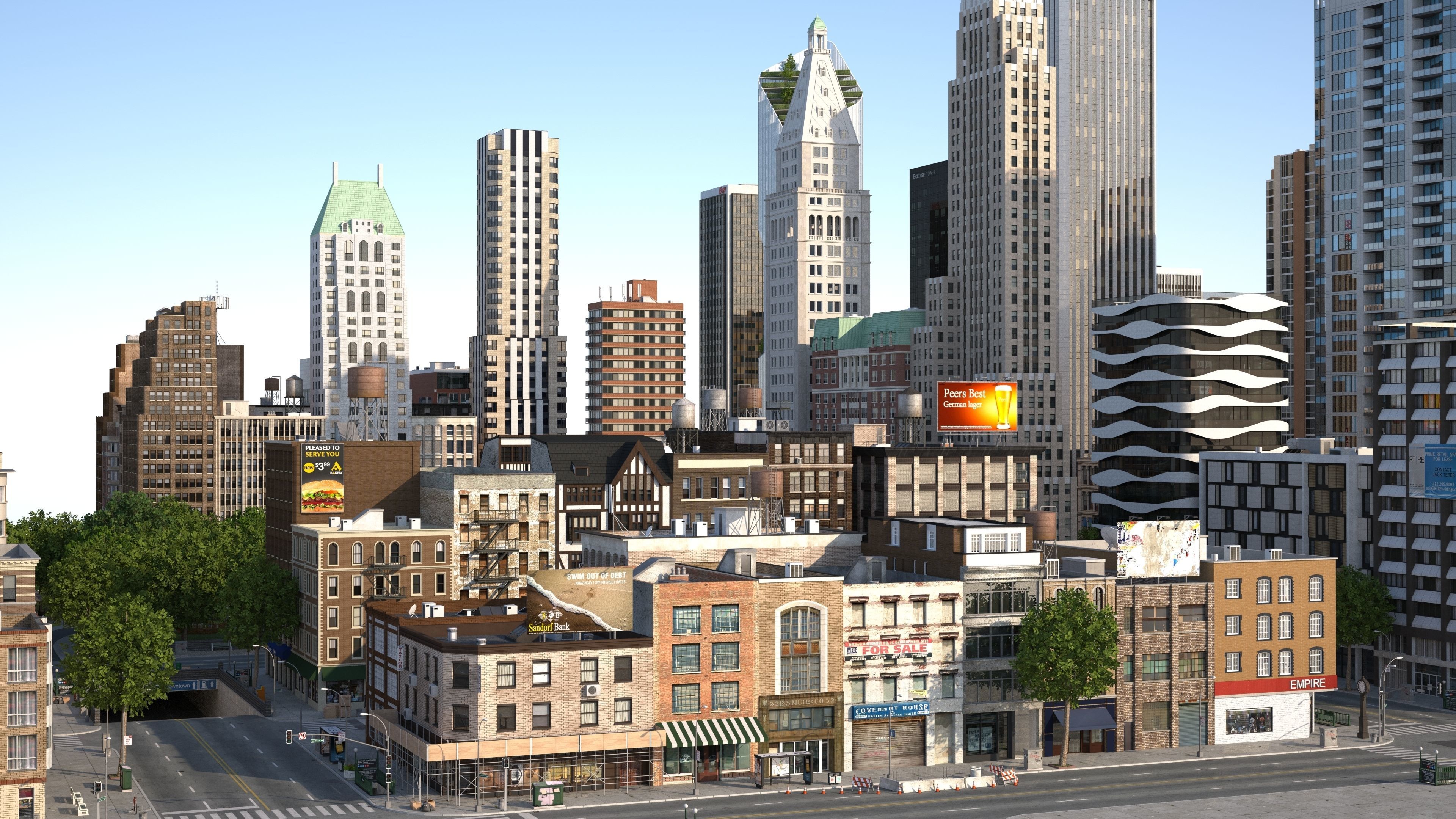 Park City Low-poly 3D model_24