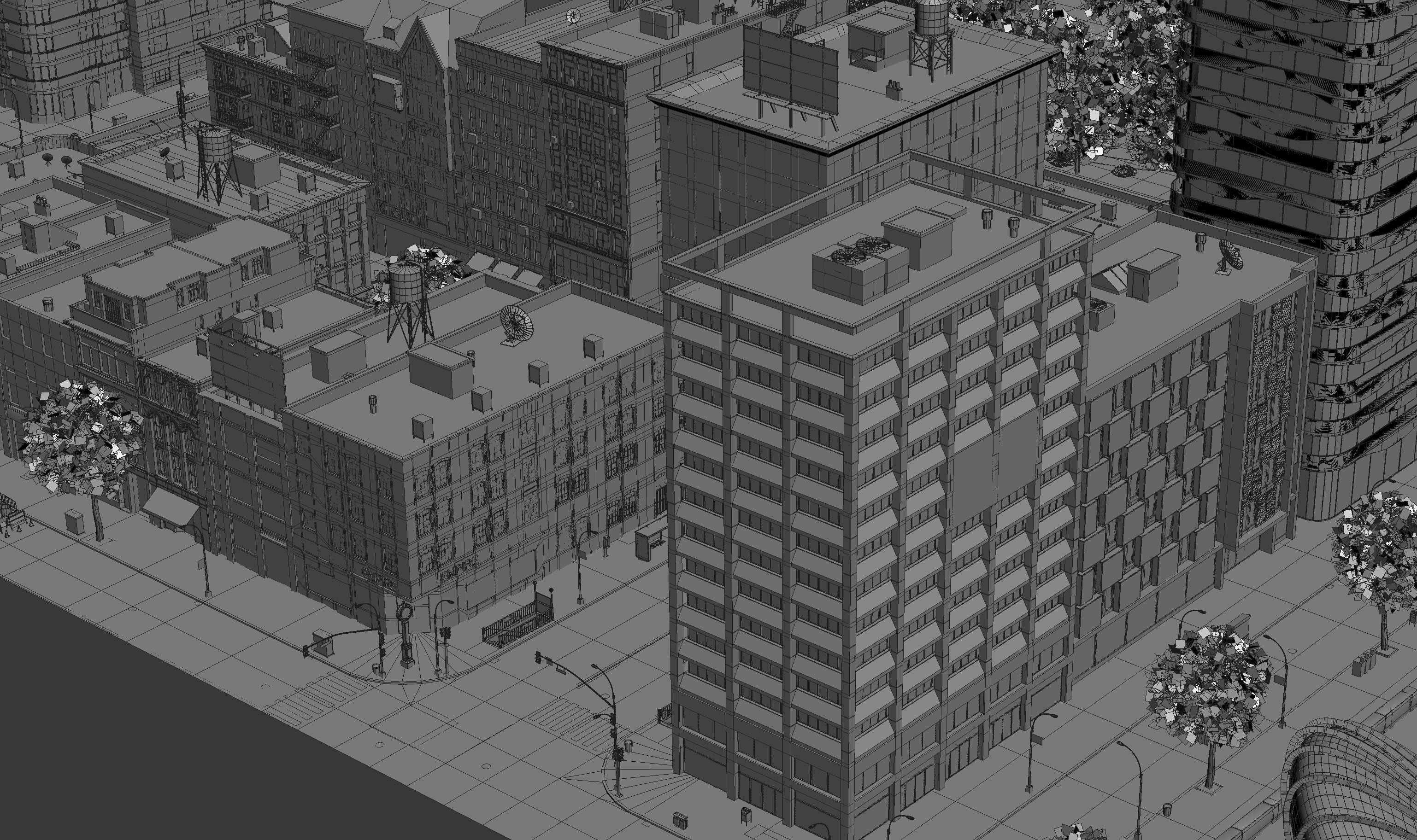 Park City Low-poly 3D model_44