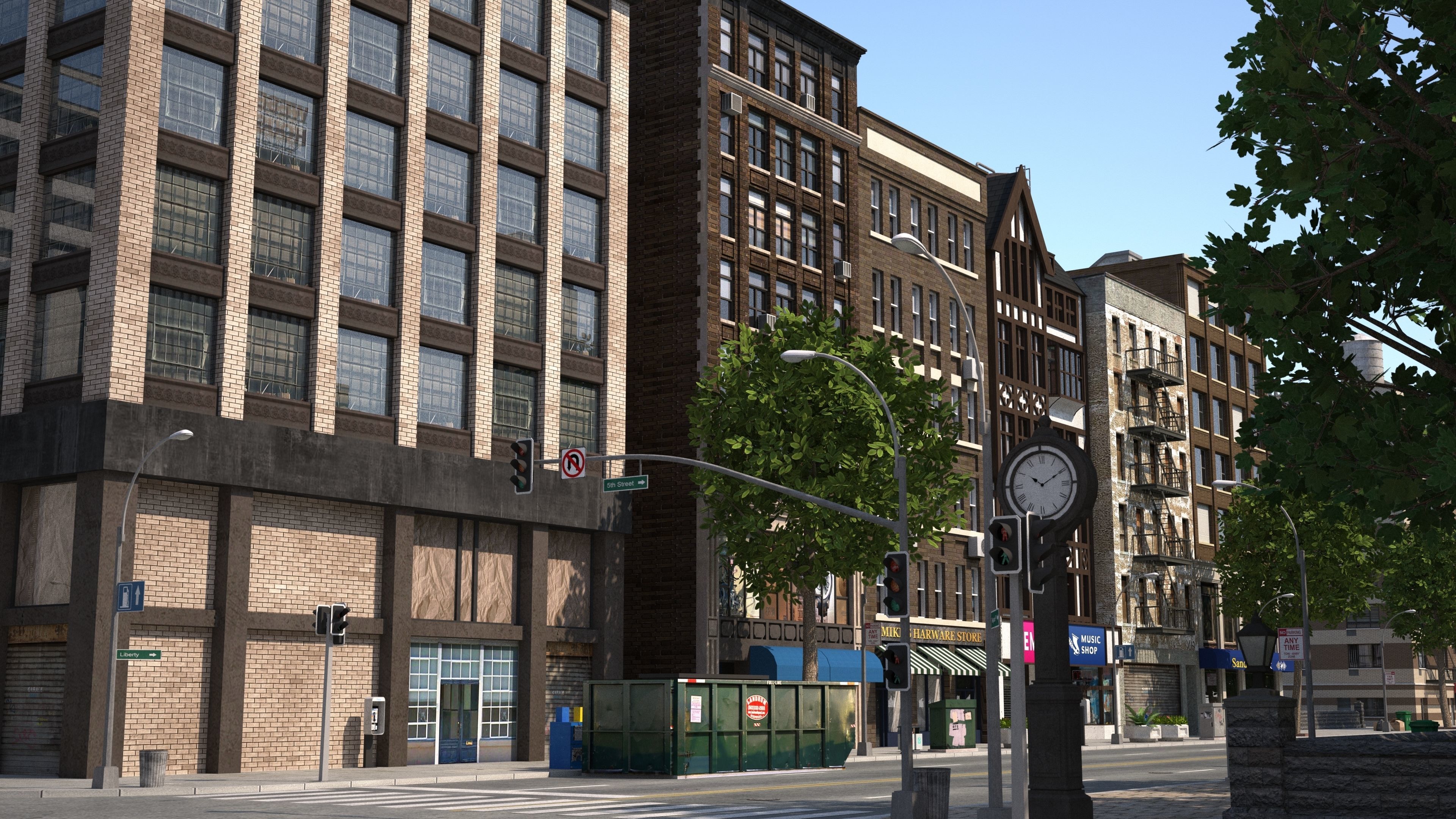 Park City Low-poly 3D model_38