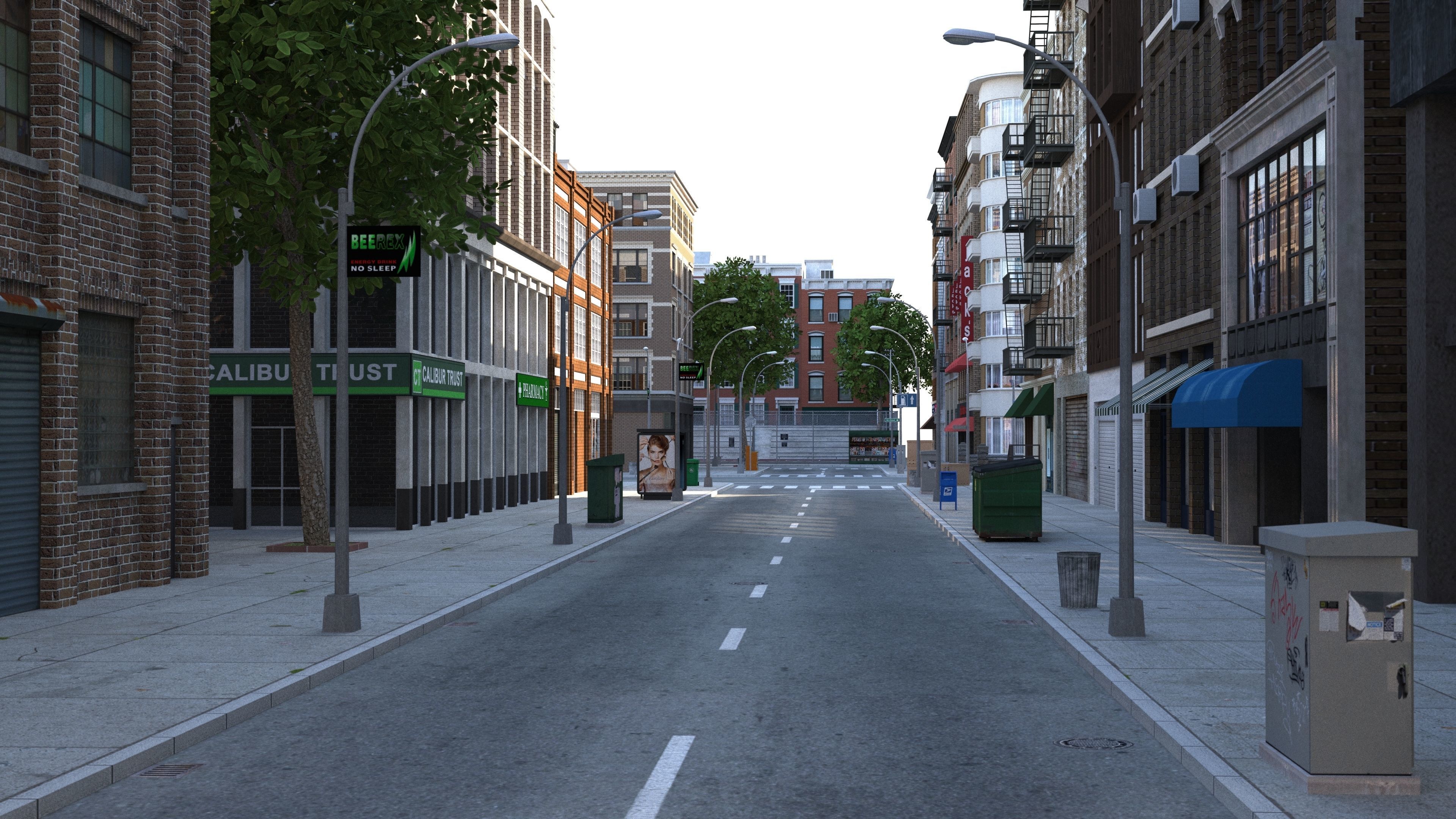 Park City Low-poly 3D model_25
