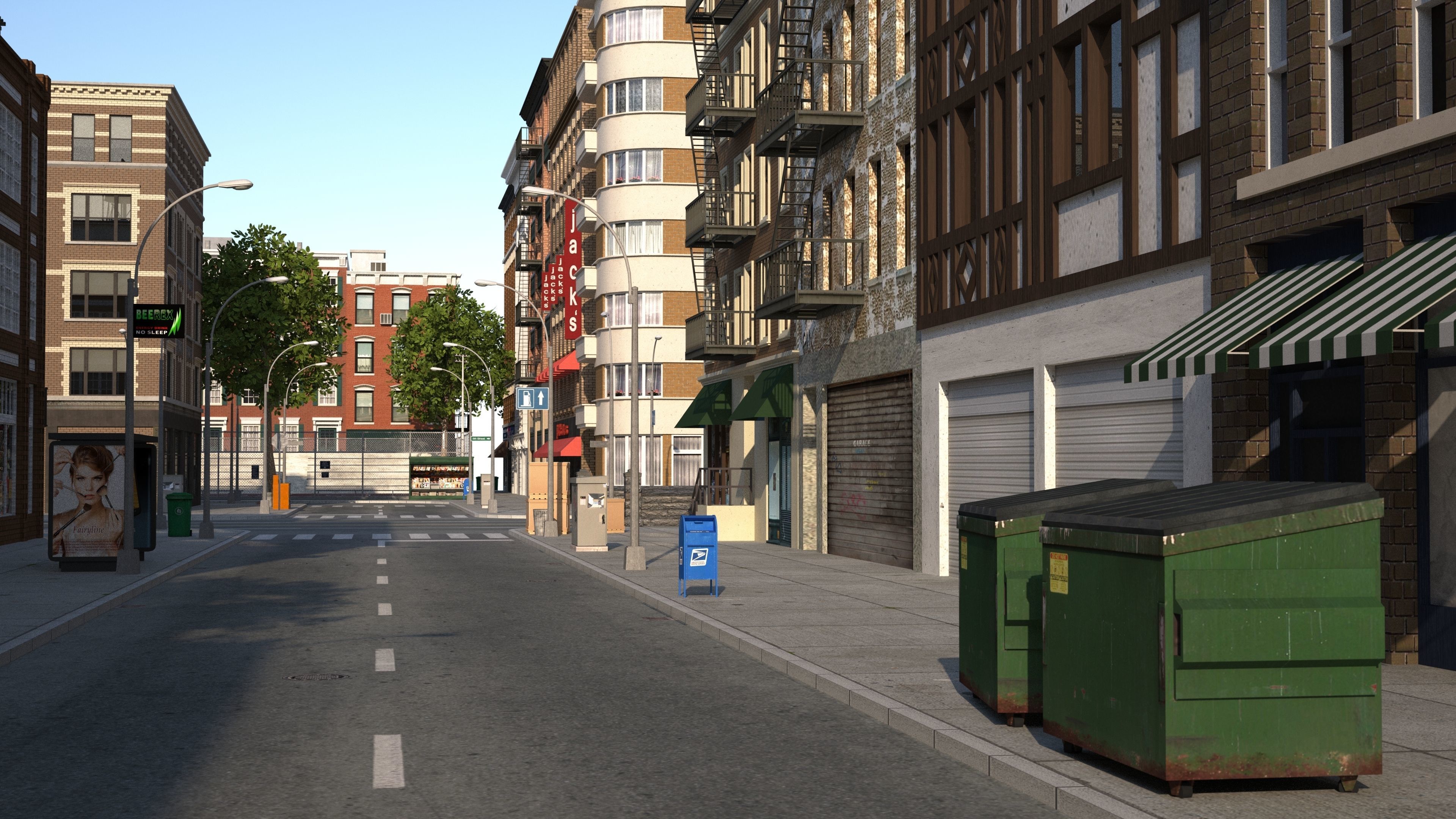 Park City Low-poly 3D model_26