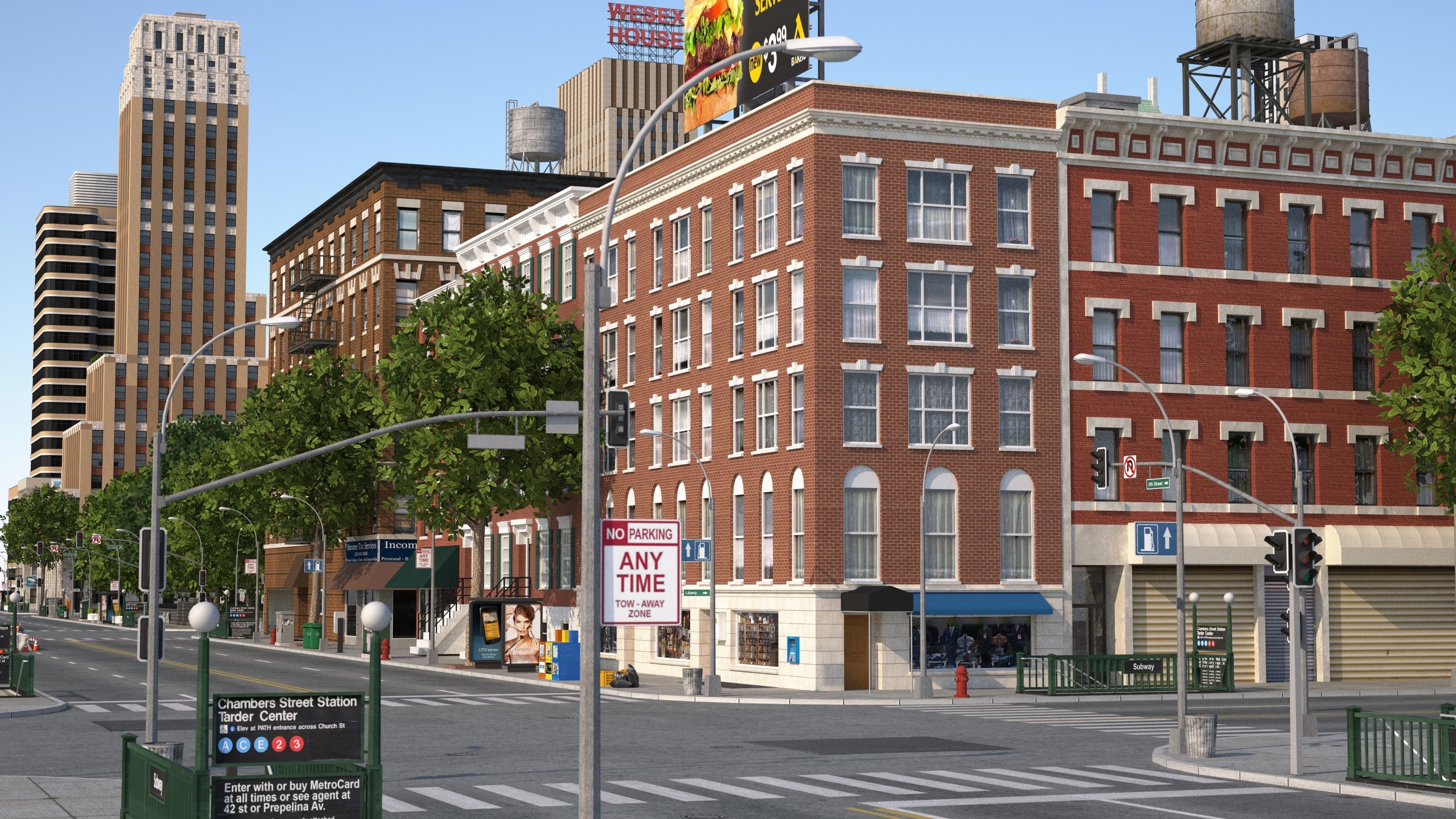 Park City Low-poly 3D model_2
