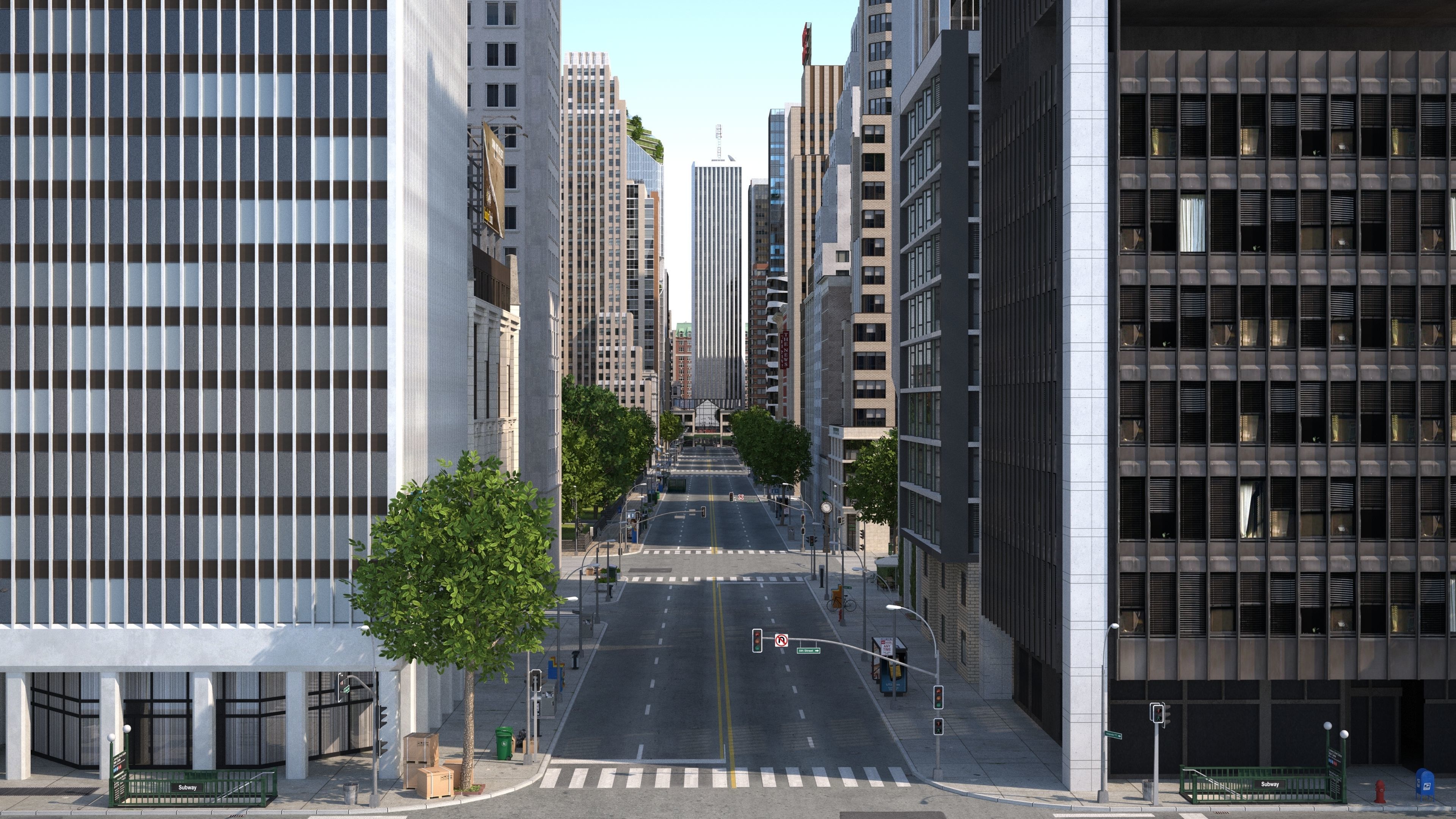 Park City Low-poly 3D model_33