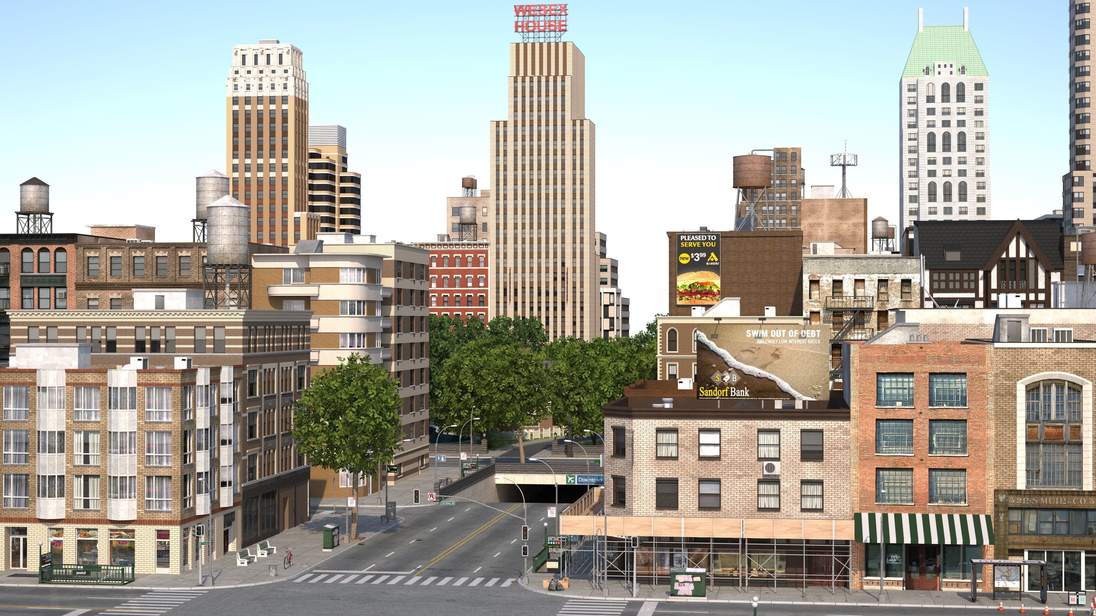 Park City Low-poly 3D model_20