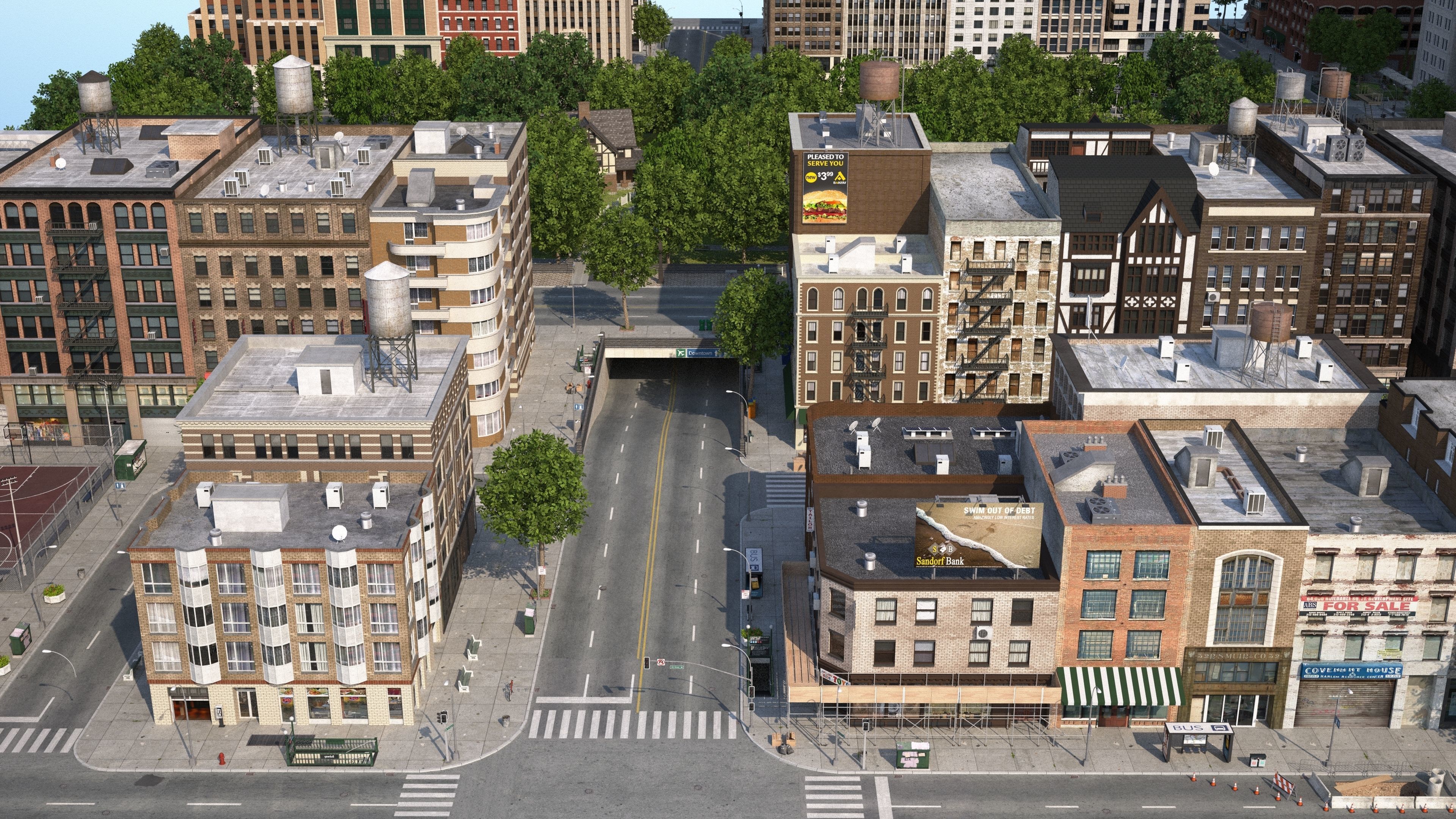 Park City Low-poly 3D model_29