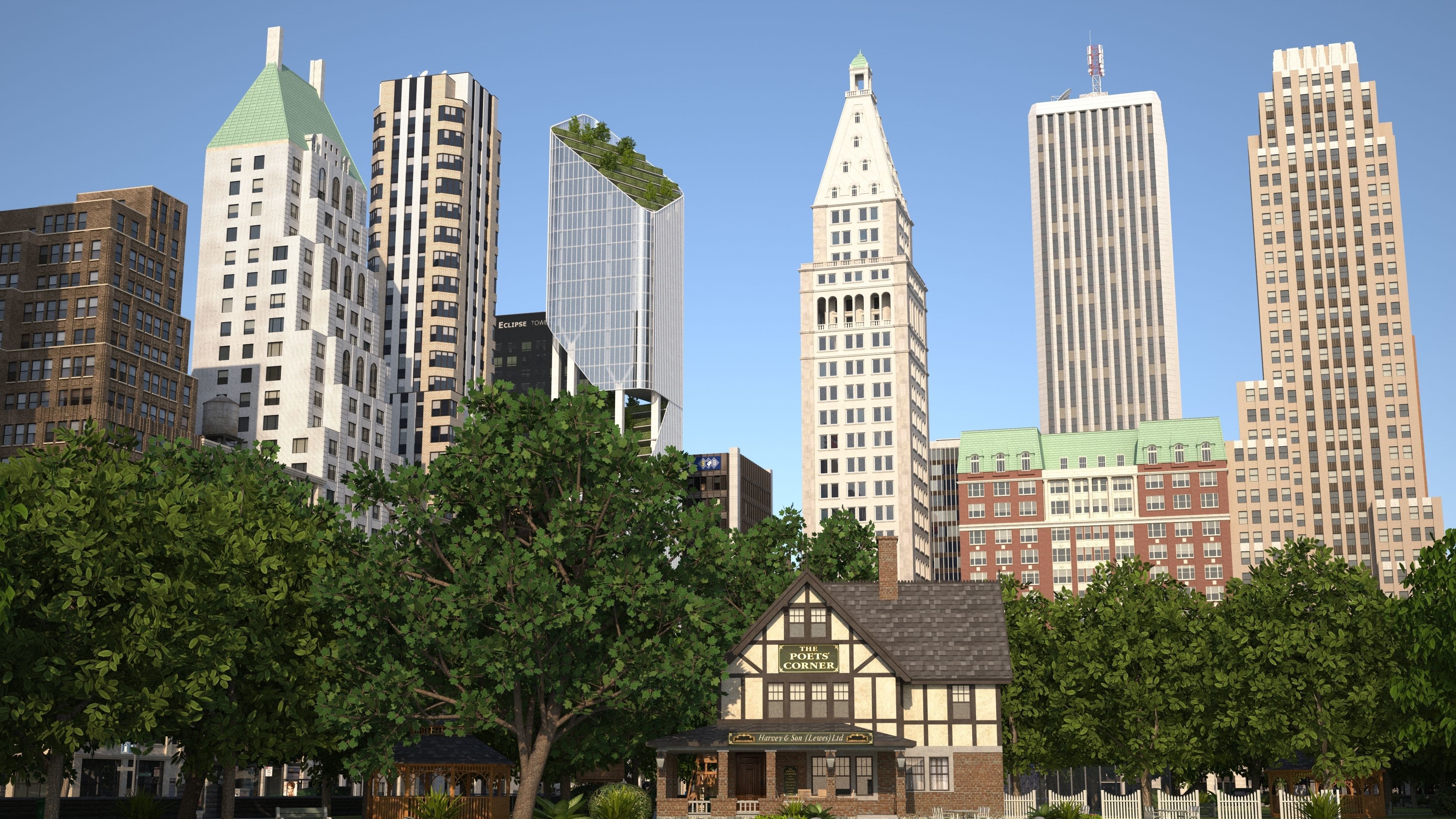 Park City Low-poly 3D model_7