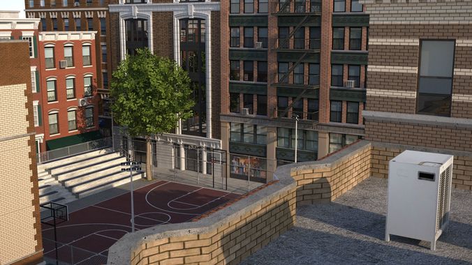 Park City Low-poly 3D model 6
