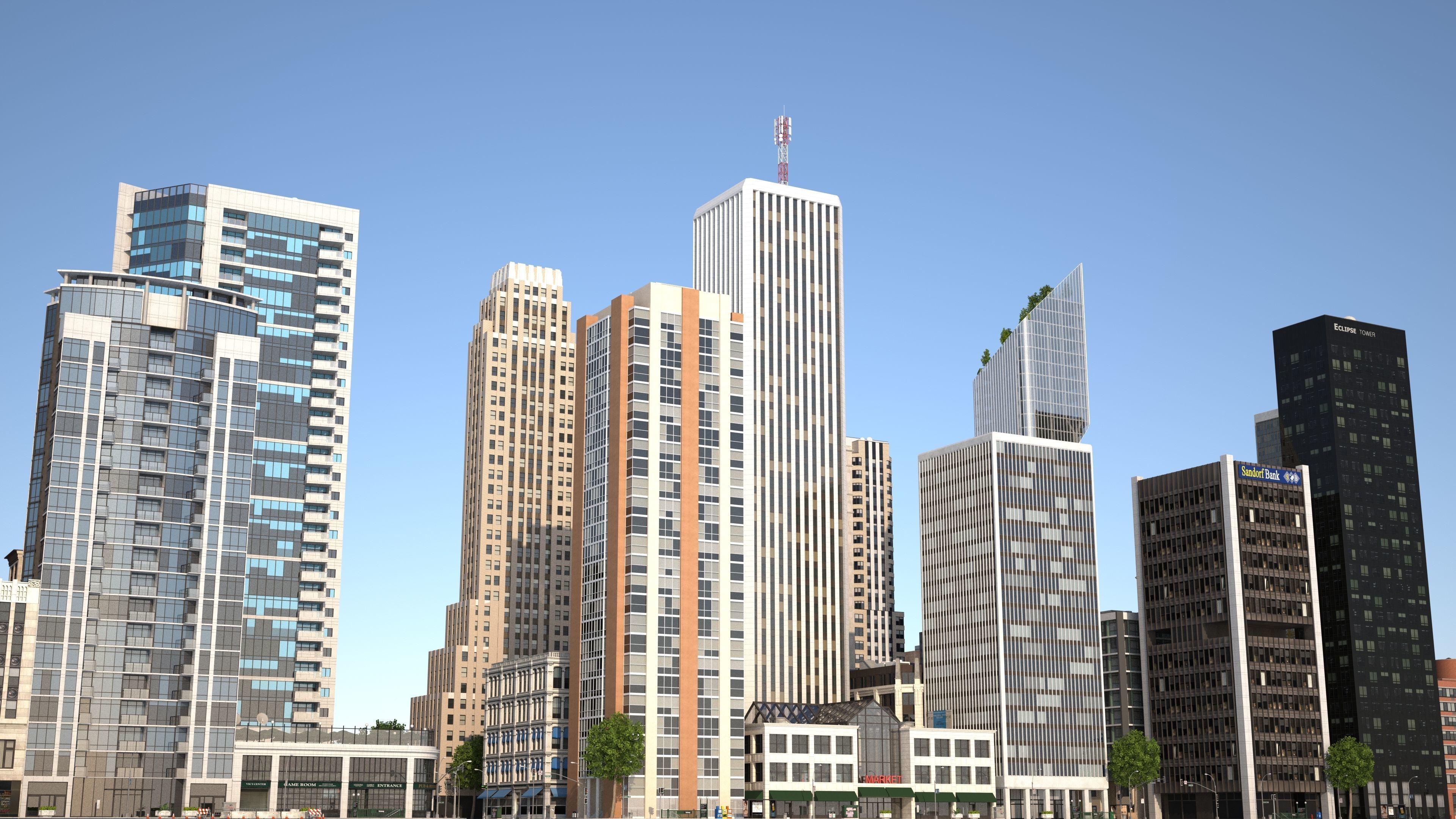 Park City Low-poly 3D model_31