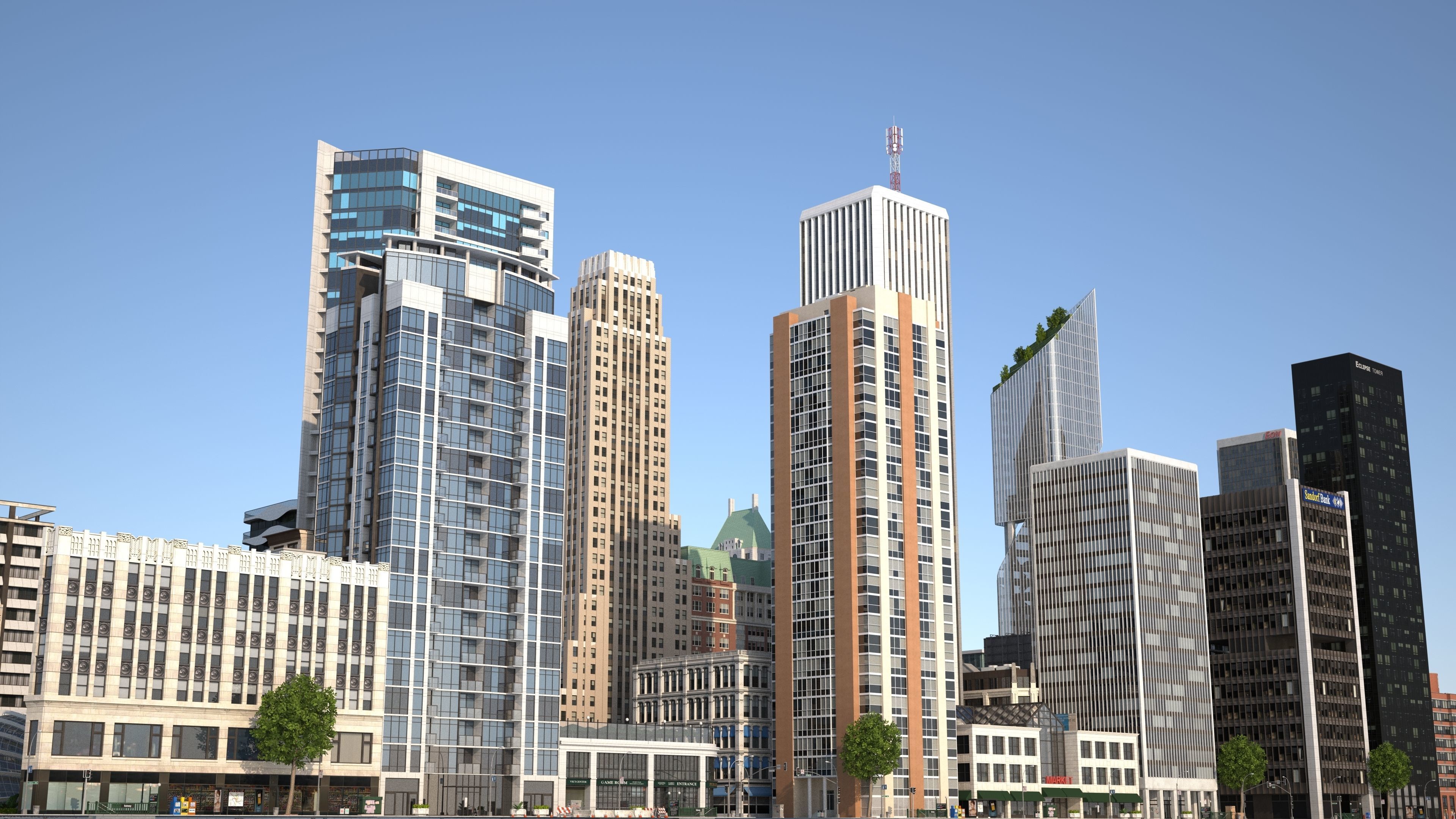 Park City Low-poly 3D model_30