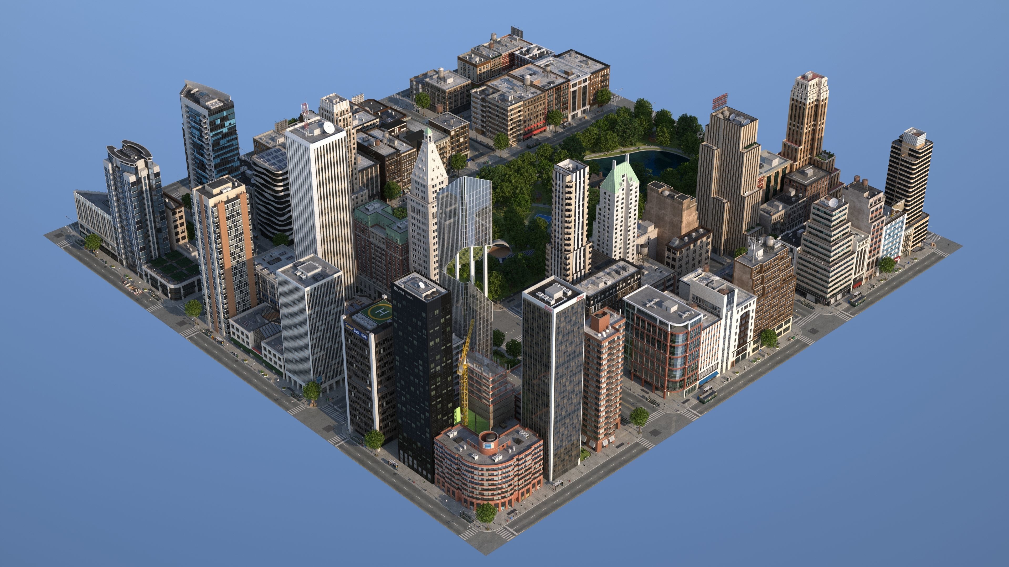 Park City Low-poly 3D model_17