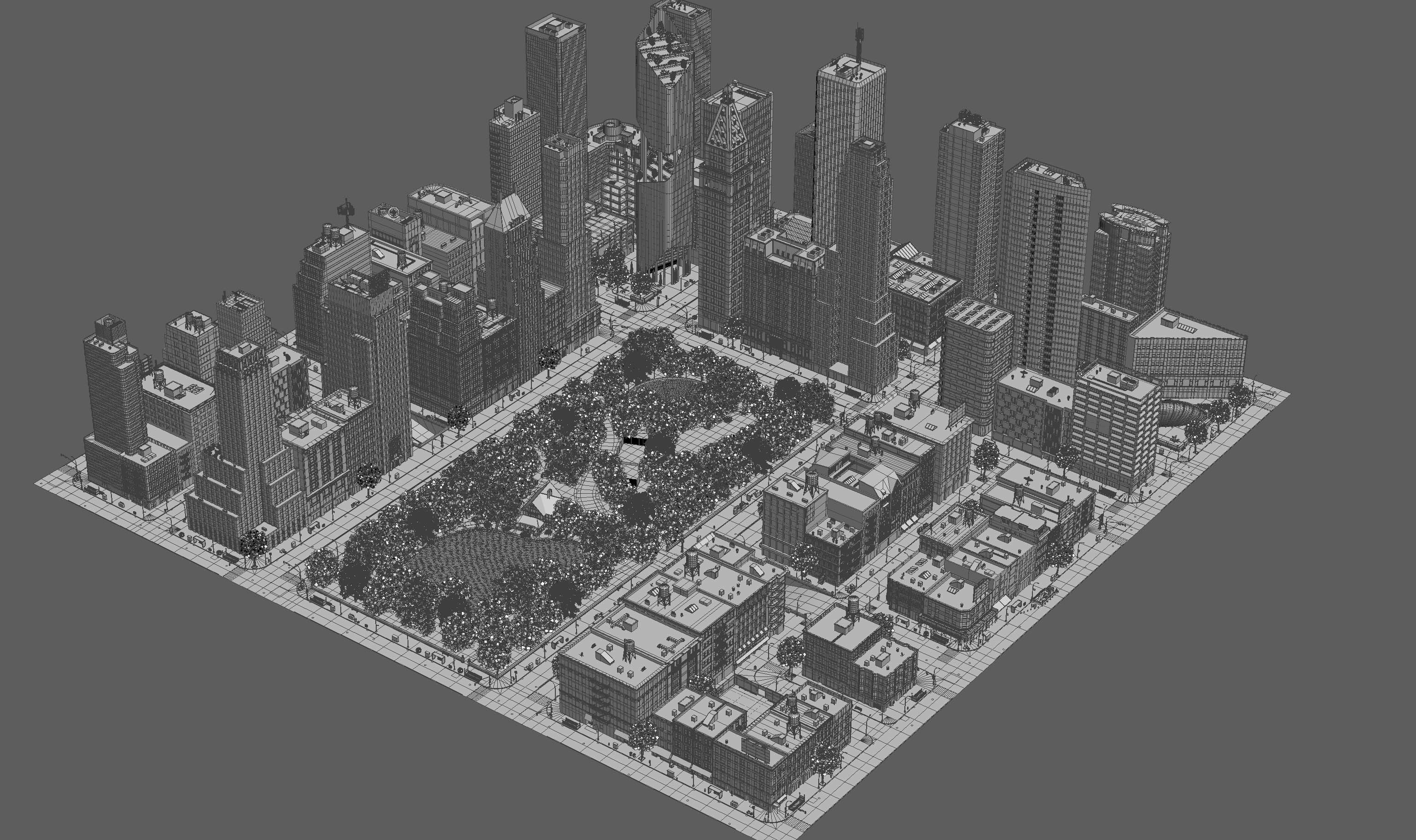 Park City Low-poly 3D model_42