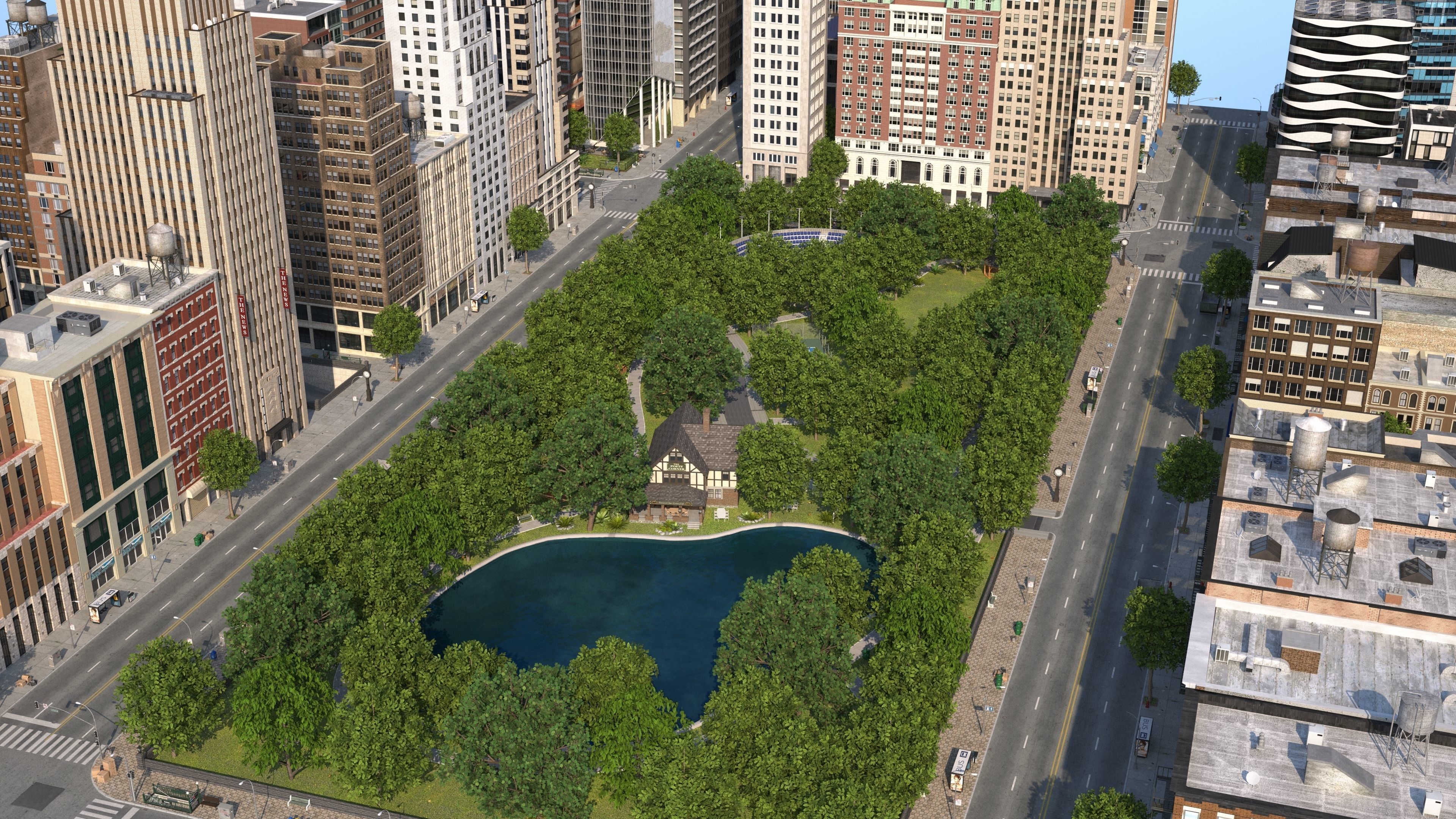 Park City Low-poly 3D model_8