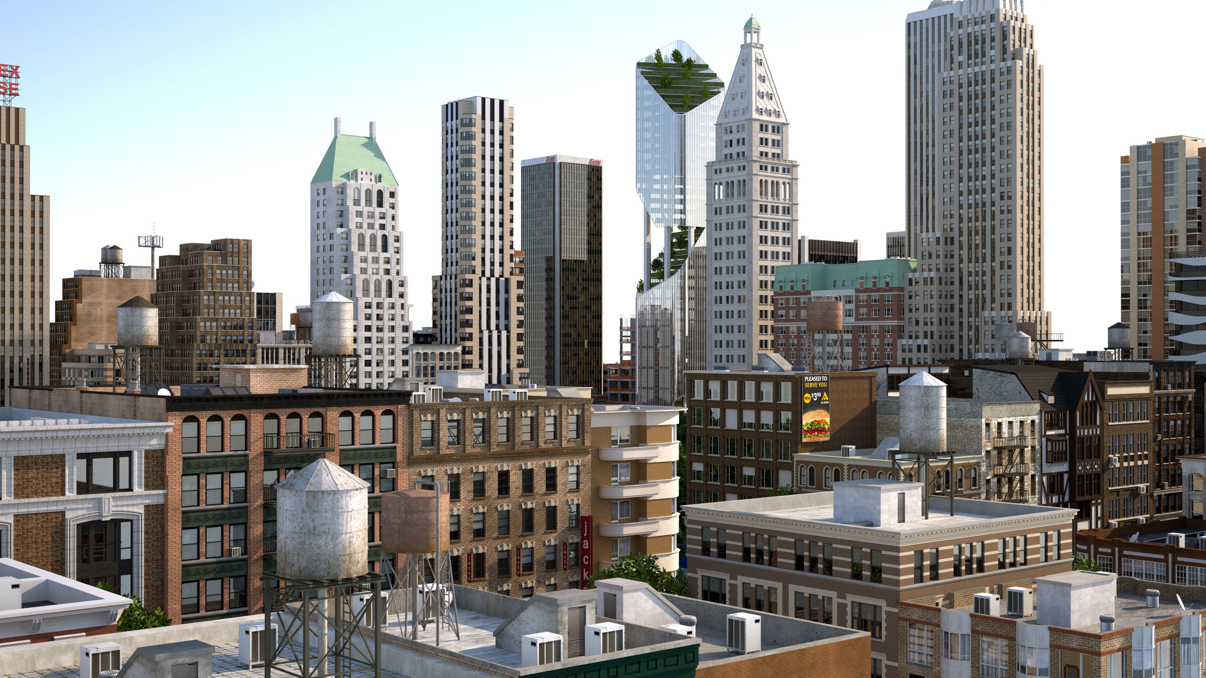 Park City Low-poly 3D model_36