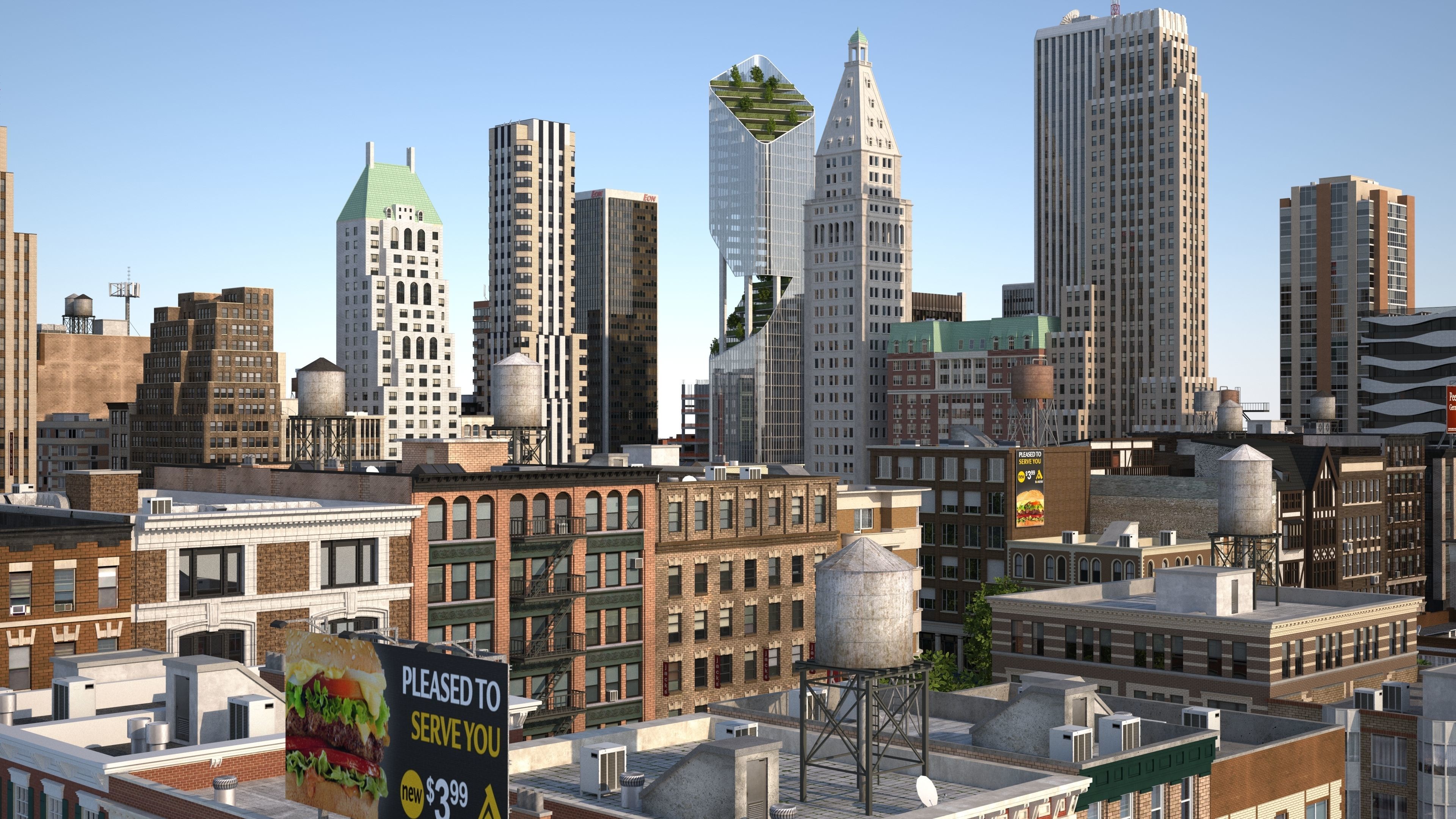Park City Low-poly 3D model_35