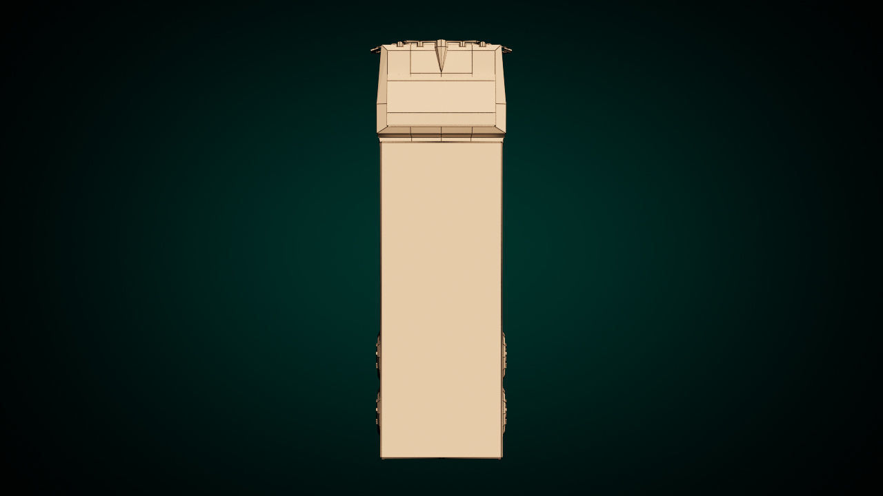 Low-Poly Cartoon Cargo Truck Low-poly 3D model_15