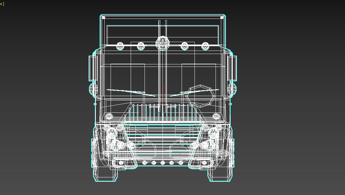 Low-Poly Cartoon Cargo Truck Low-poly 3D model_8