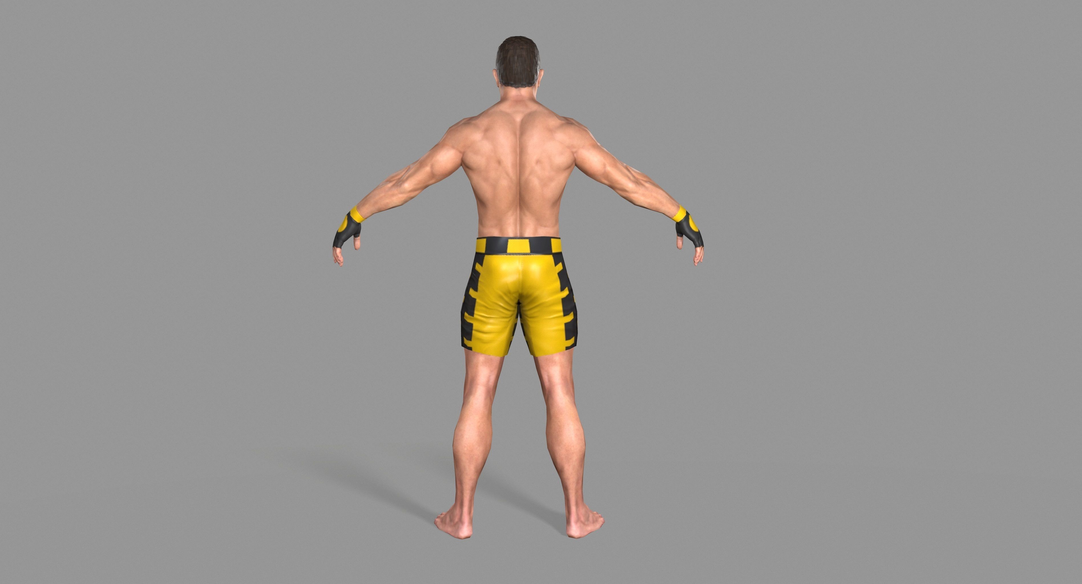 UFC Boxer Low-poly 3D model_9