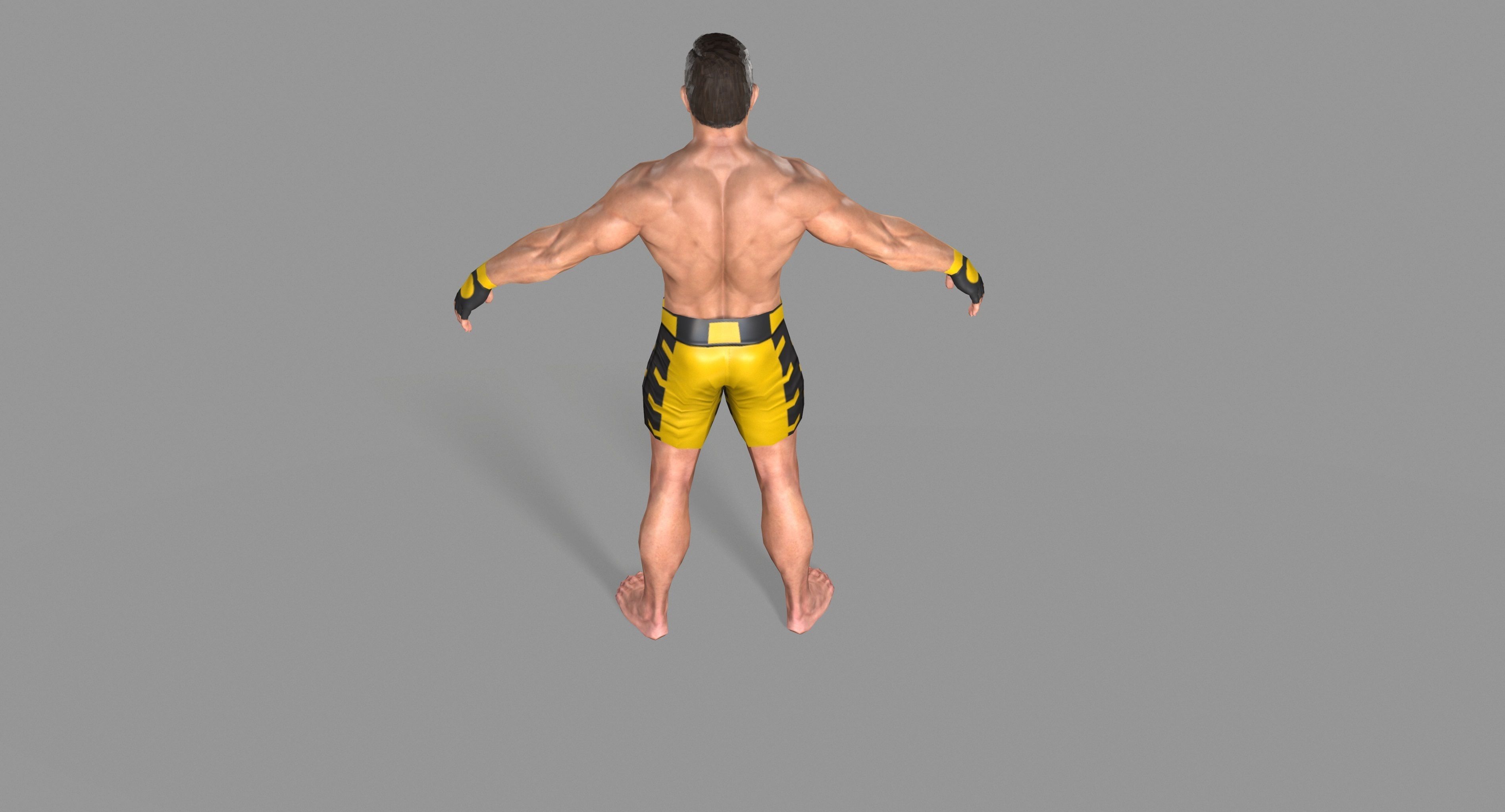 UFC Boxer Low-poly 3D model_24