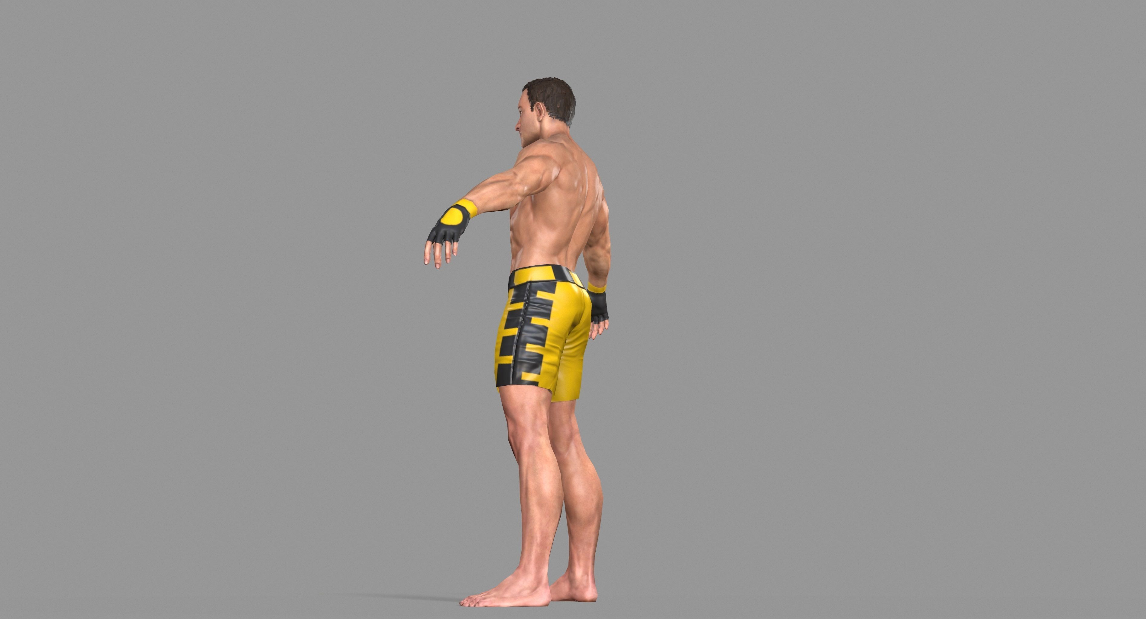 UFC Boxer Low-poly 3D model_43