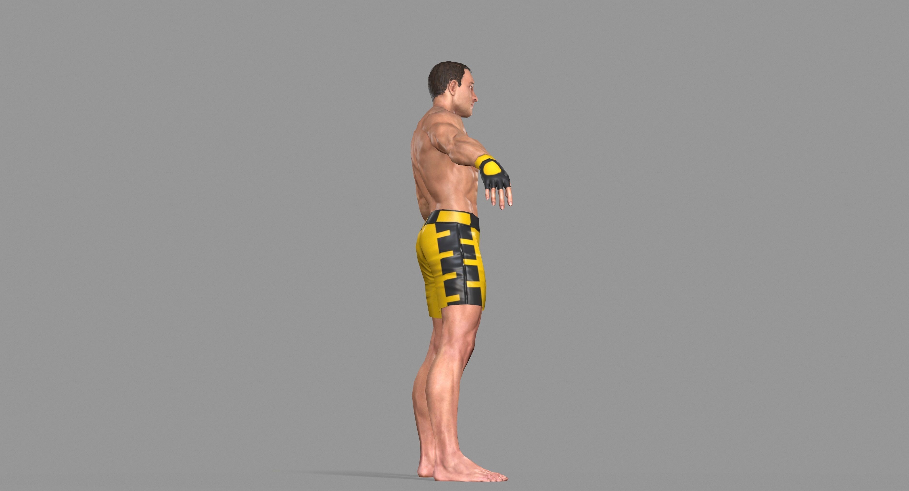 UFC Boxer Low-poly 3D model_36
