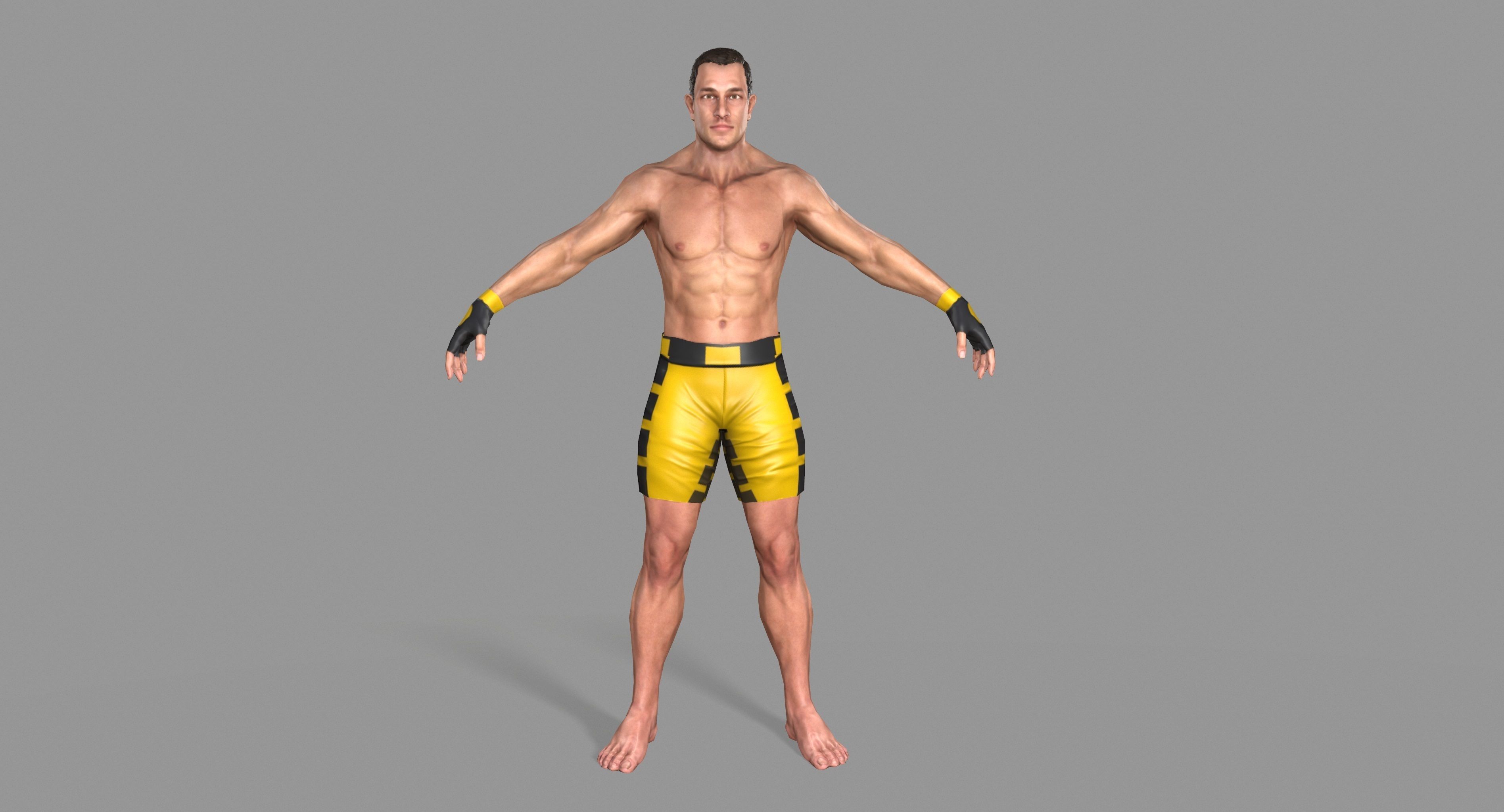 UFC Boxer Low-poly 3D model_16