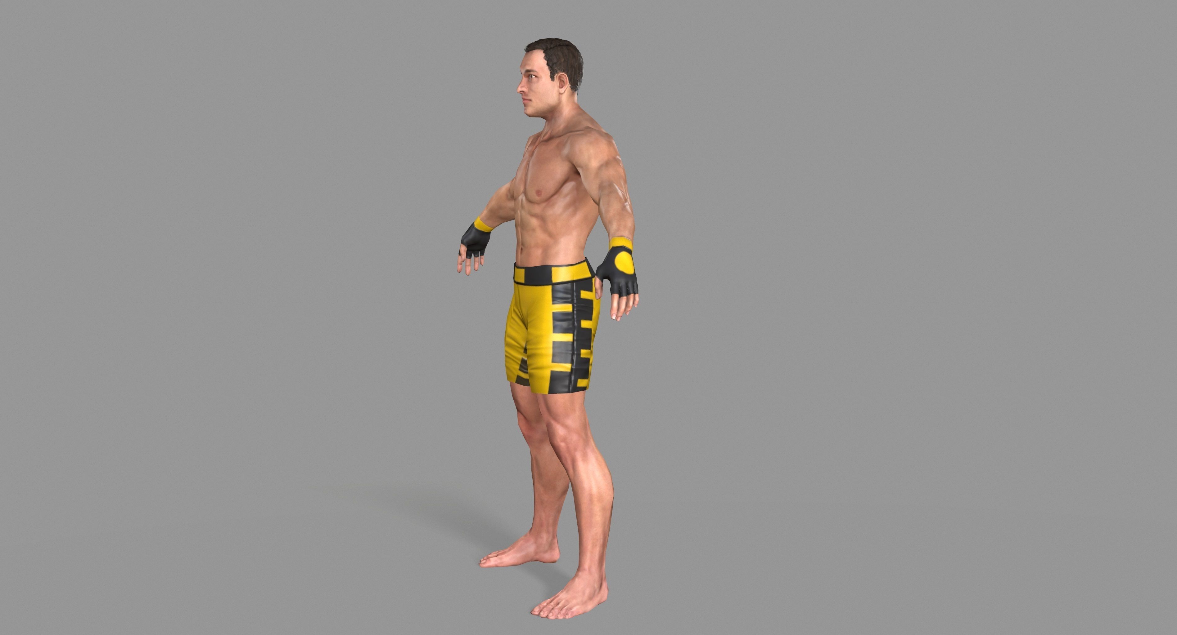 UFC Boxer Low-poly 3D model_13