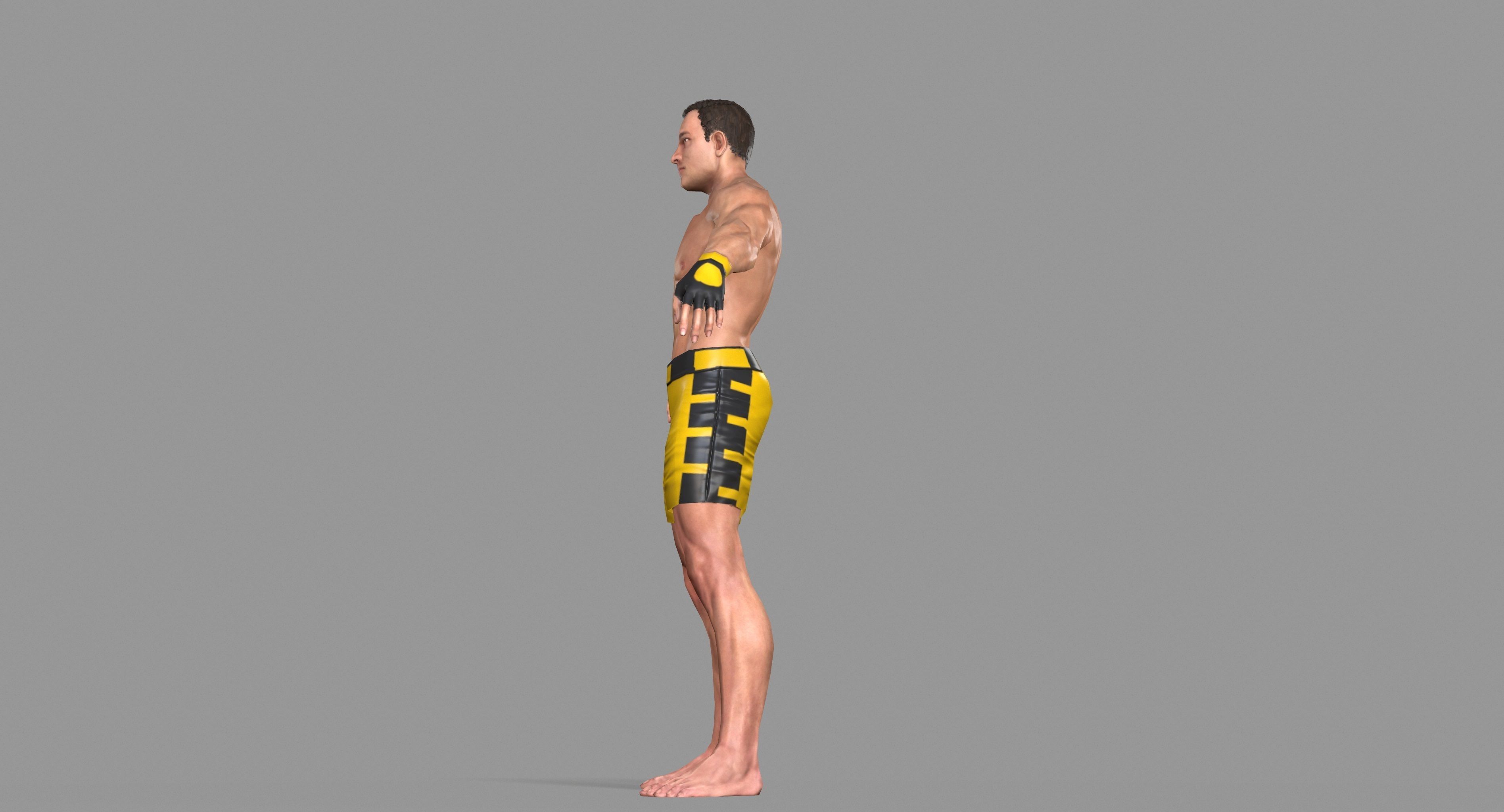 UFC Boxer Low-poly 3D model_44