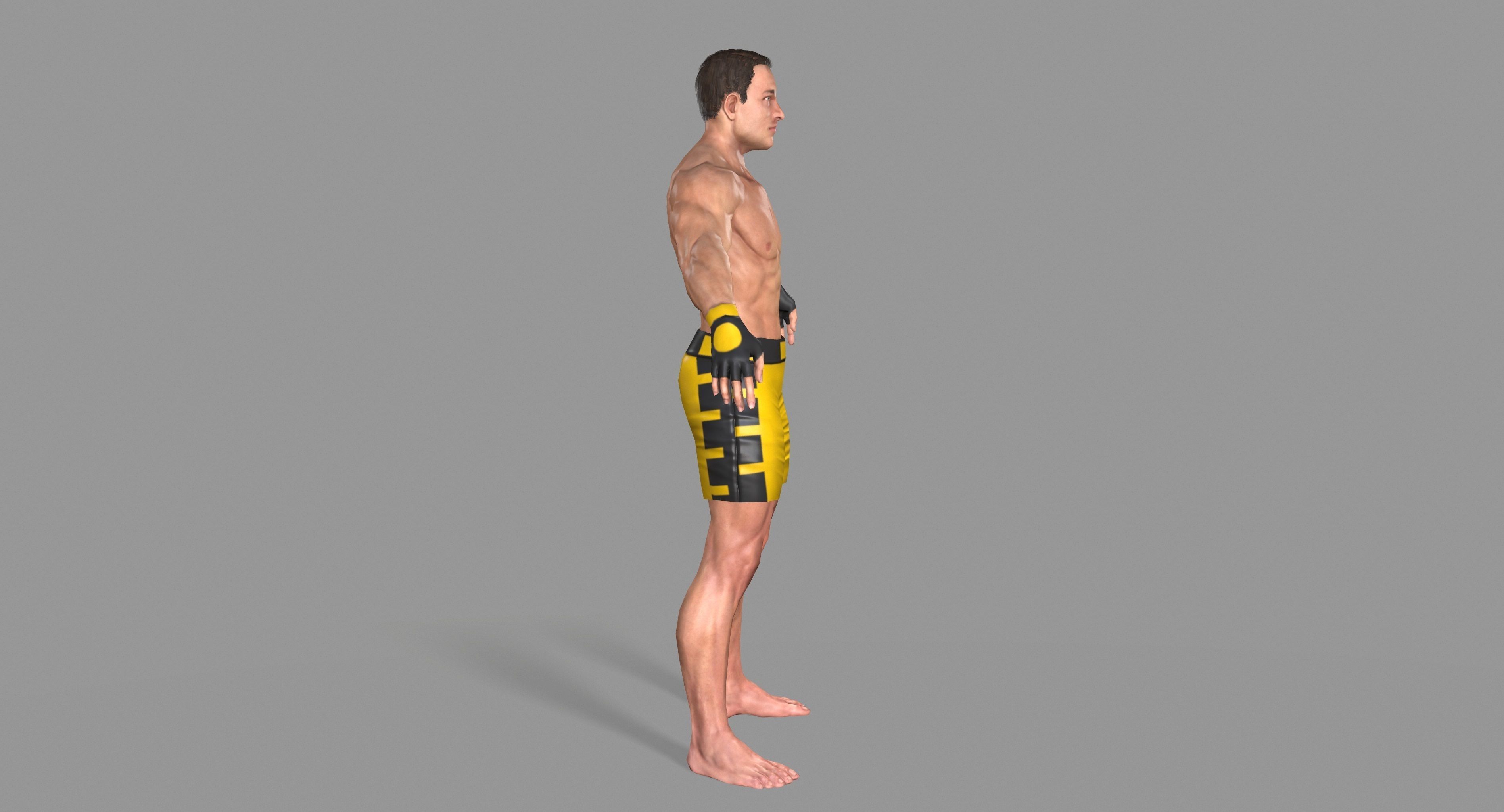UFC Boxer Low-poly 3D model_6