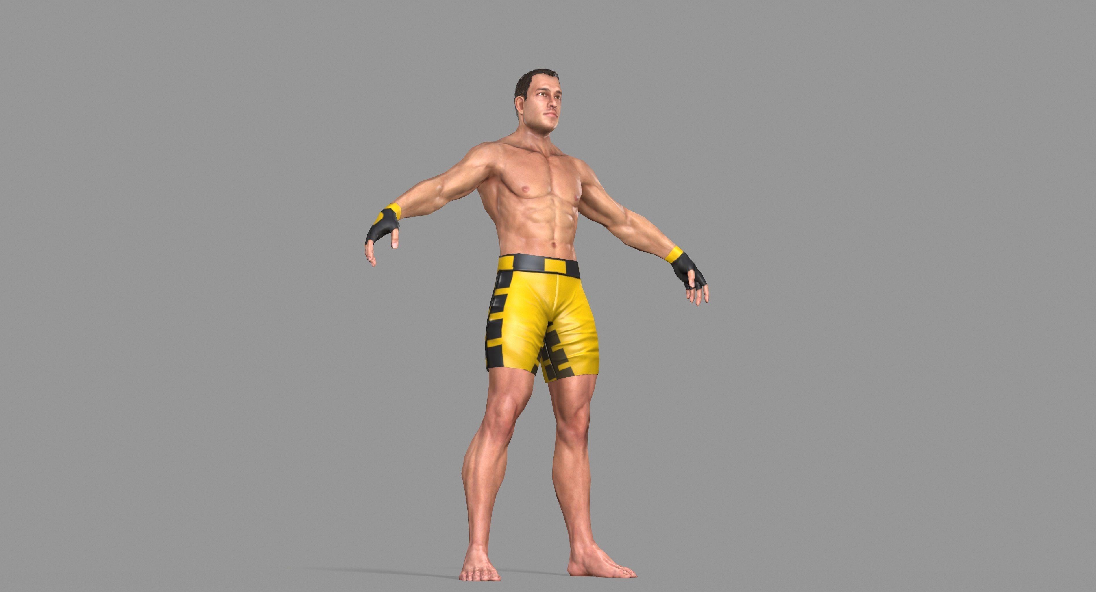 UFC Boxer Low-poly 3D model_33