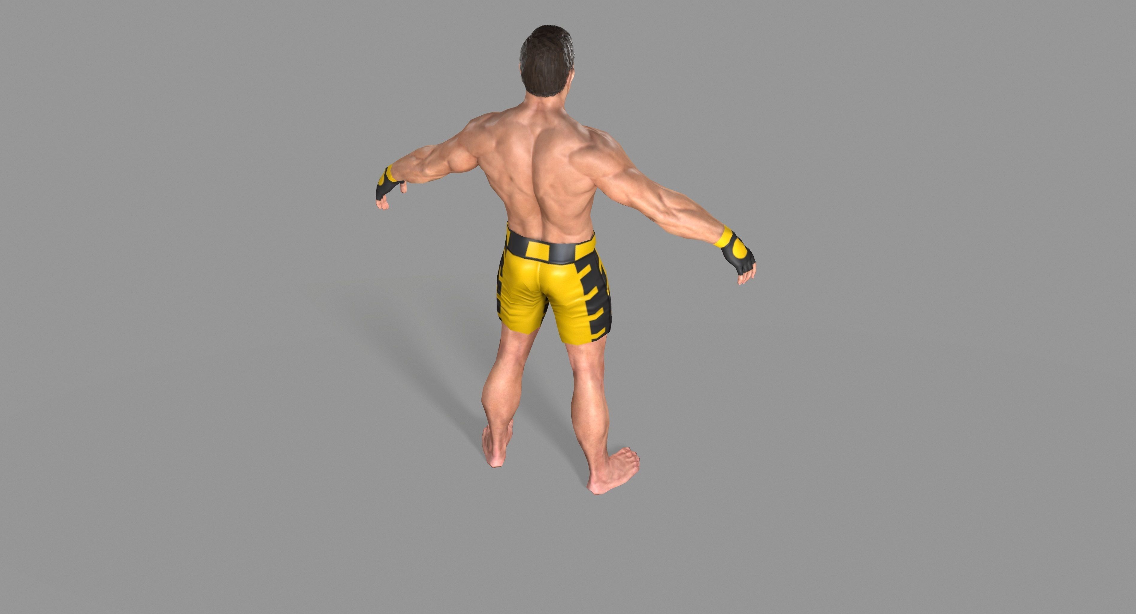 UFC Boxer Low-poly 3D model_23